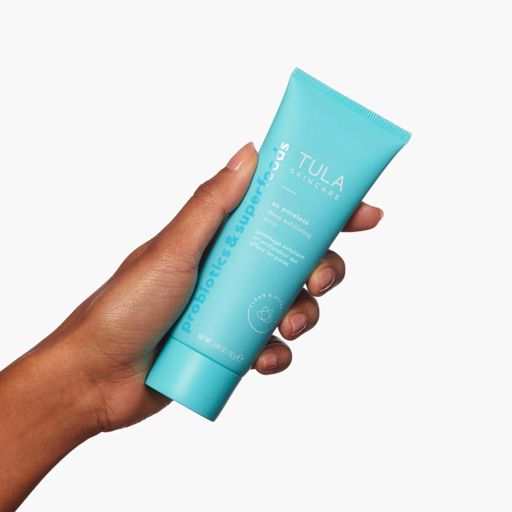 TULA Skin Care So Poreless Exfoliating Blackhead Scrub - Powerful and Gentle Exfoliation, Refreshing and Smoothing, Contains Probiotic Extracts, Volcanic Sand, Pink Salt, and Witch Hazel, 2.89 oz. - Image 6
