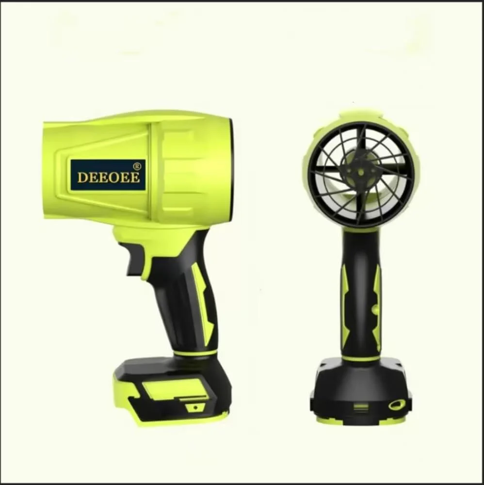 Turbo Jet Blower, Leaf Blower, Violent Turbo Fan, Brushless Pure Copper Motor, Car Drying After Wash, Handheld Snow Blower, Cordless Turbo Air Duster (Green 1000G)