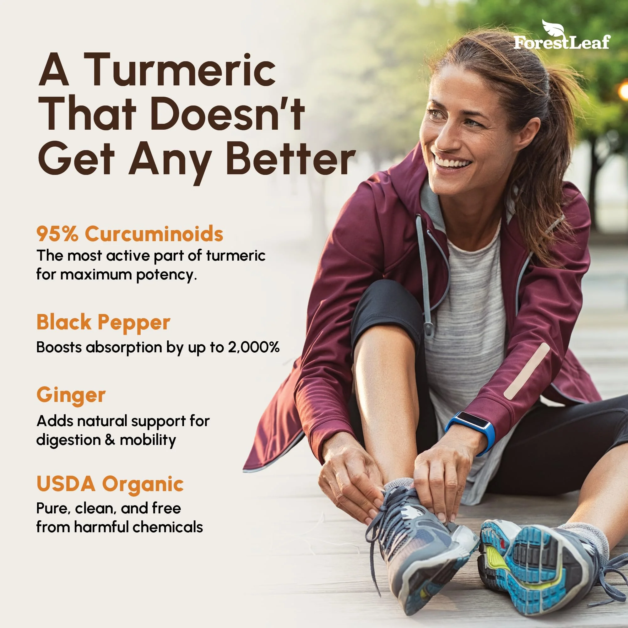 Turmeric Supplement Extra Strength 2265mg - Turmeric Curcumin Supplement w/BioPerine Black Pepper - Tumeric and Ginger Supplements, 95% Curcuminoids, Supports Immune & Joint Health, 120 Caps - Image 8