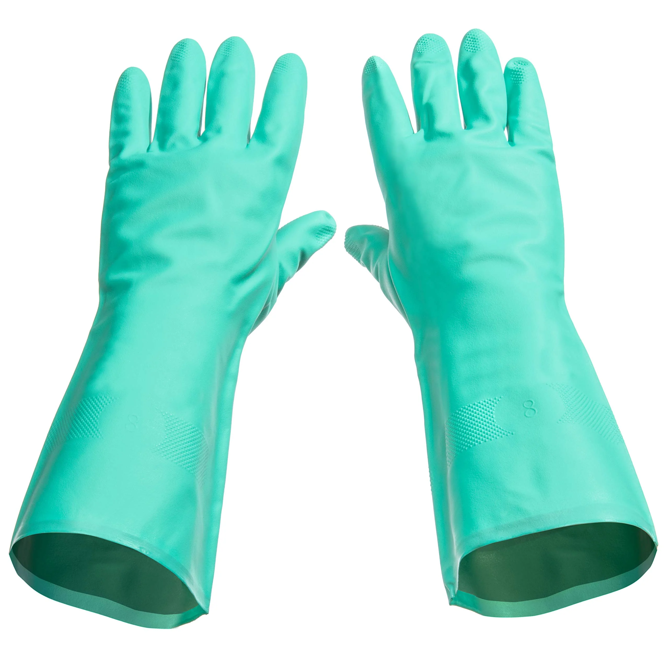 TUSKO PRODUCTS Best Nitrile Rubber Cleaning, Household, Dishwashing Gloves, Latex Free, Vinyl Free, Reusable not Disposable, Extra Small XS, (12 Pairs)