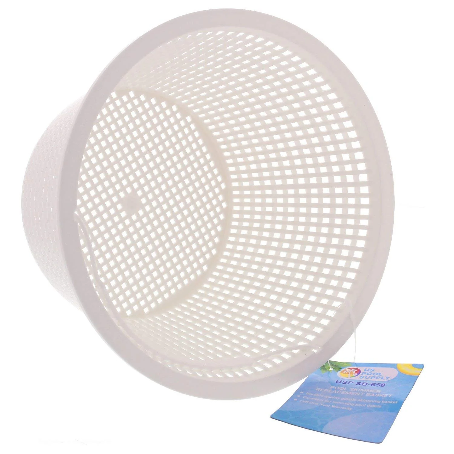U.S. Pool Supply Swimming Pool Plastic Skimmer Replacement Basket (Set of 2) - Skimmer Basket for Inground Pool, Skim Filter Remove Leaves and Debris - 8" Top, 5.5" Bottom, 5" Deep - Not Weighted - Image 3
