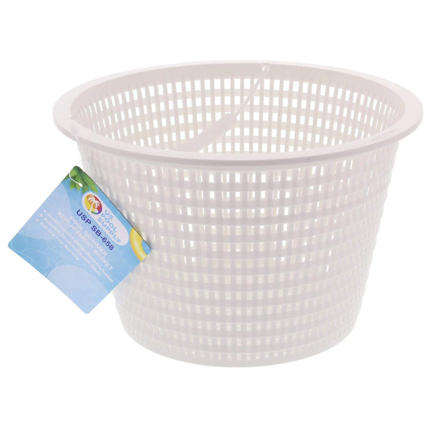 U.S. Pool Supply Swimming Pool Plastic Skimmer Replacement Basket (Set of 2) - Skimmer Basket for Inground Pool, Skim Filter Remove Leaves and Debris - 8" Top, 5.5" Bottom, 5" Deep - Not Weighted - Image 4