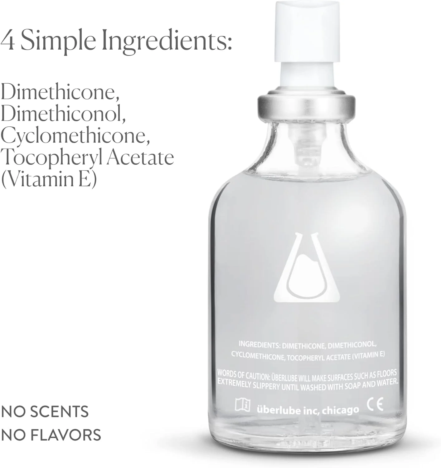 Überlube Luxury Lubricant | Latex-Safe Natural Silicone Lube with Vitamin E | Unscented, Flavorless, Zero Residue, Works Underwater - 112ml - Image 3