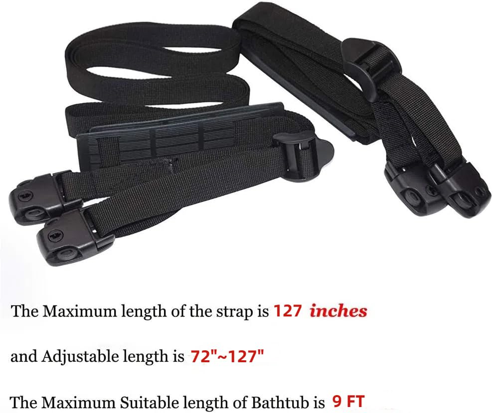 UCEDER 2 PCS Heavy Duty Hot Tub Cover Wind Straps FITS Most SPAS Locks Adjustable Length 72"~127" (Black, 10.5 Ft) - Image 6