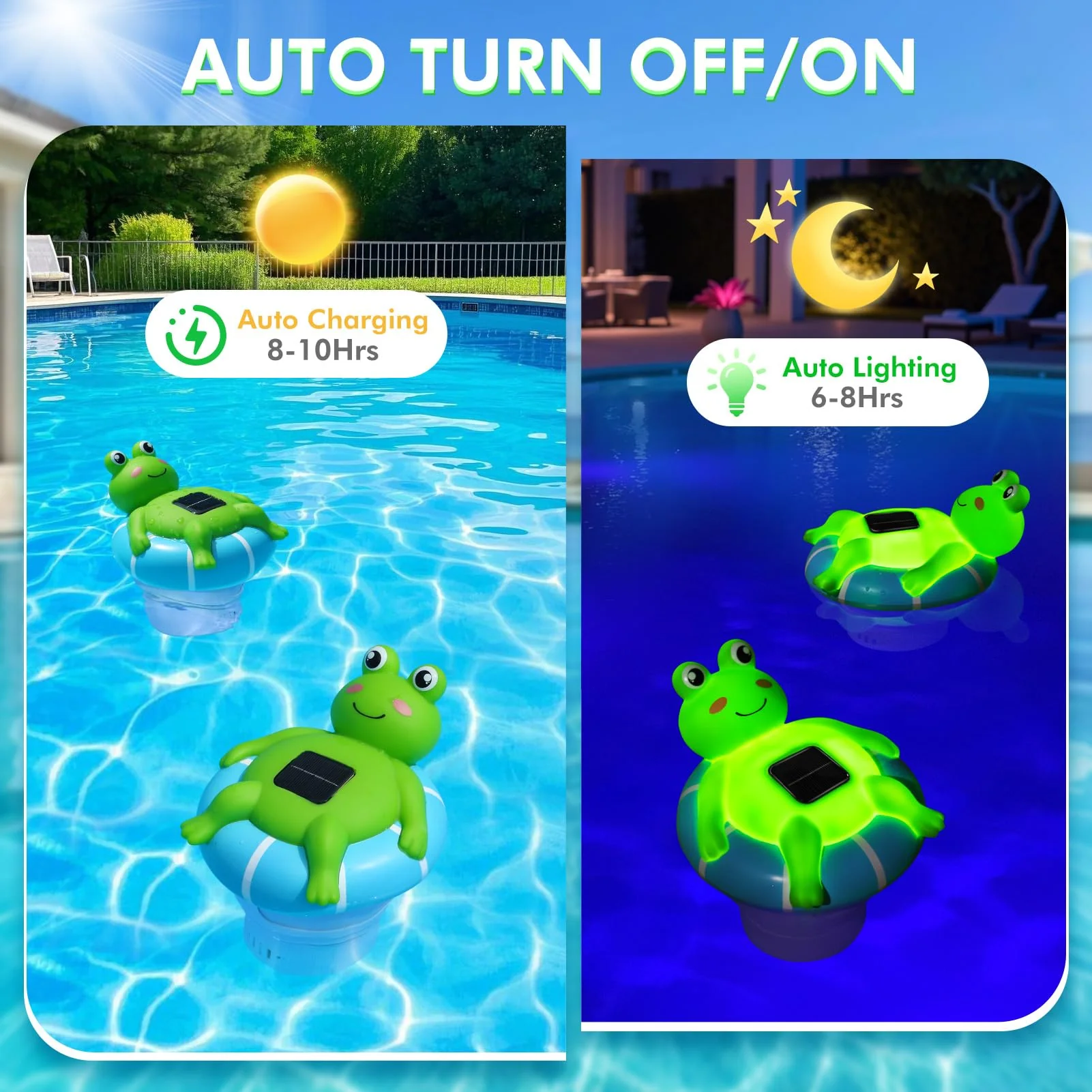 Uekars Pool Chlorine Floater, Solar Frog Chlorine Floater with Light, Glow in Dark Chlorine Tablet Floaters, Adjustable Release, Large Capacity Floating Chlorines Dispenser for Pool, Hot Tub, Spa - Image 7