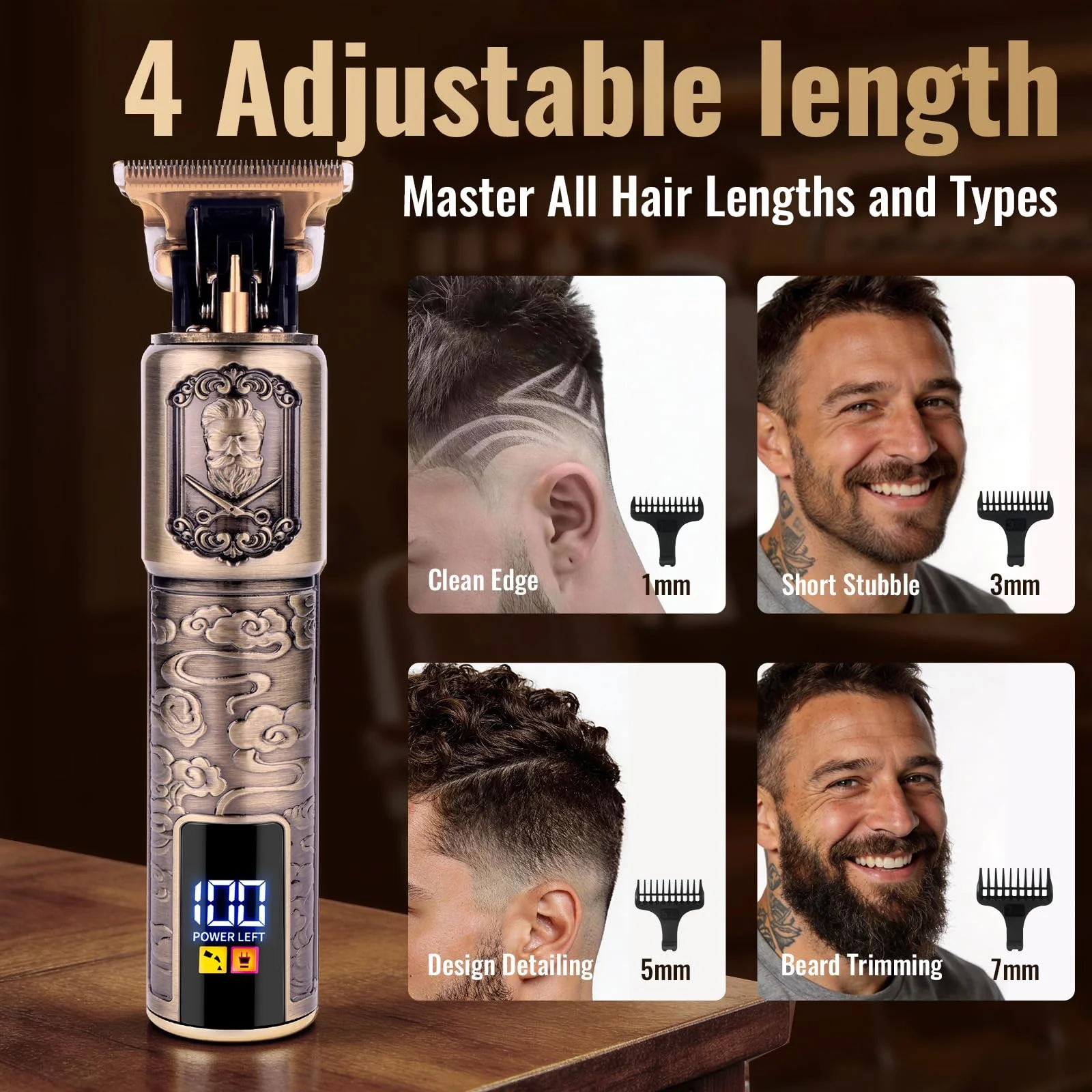 Ufree Electric Foil Shaver and Beard Trimmer Men, Electric Shavers Razor Hair Clippers for Mens Rechargeable Cordless, Mens Grooming Kit with 4 Guards, Close Shave, Gifts for Men - Image 8