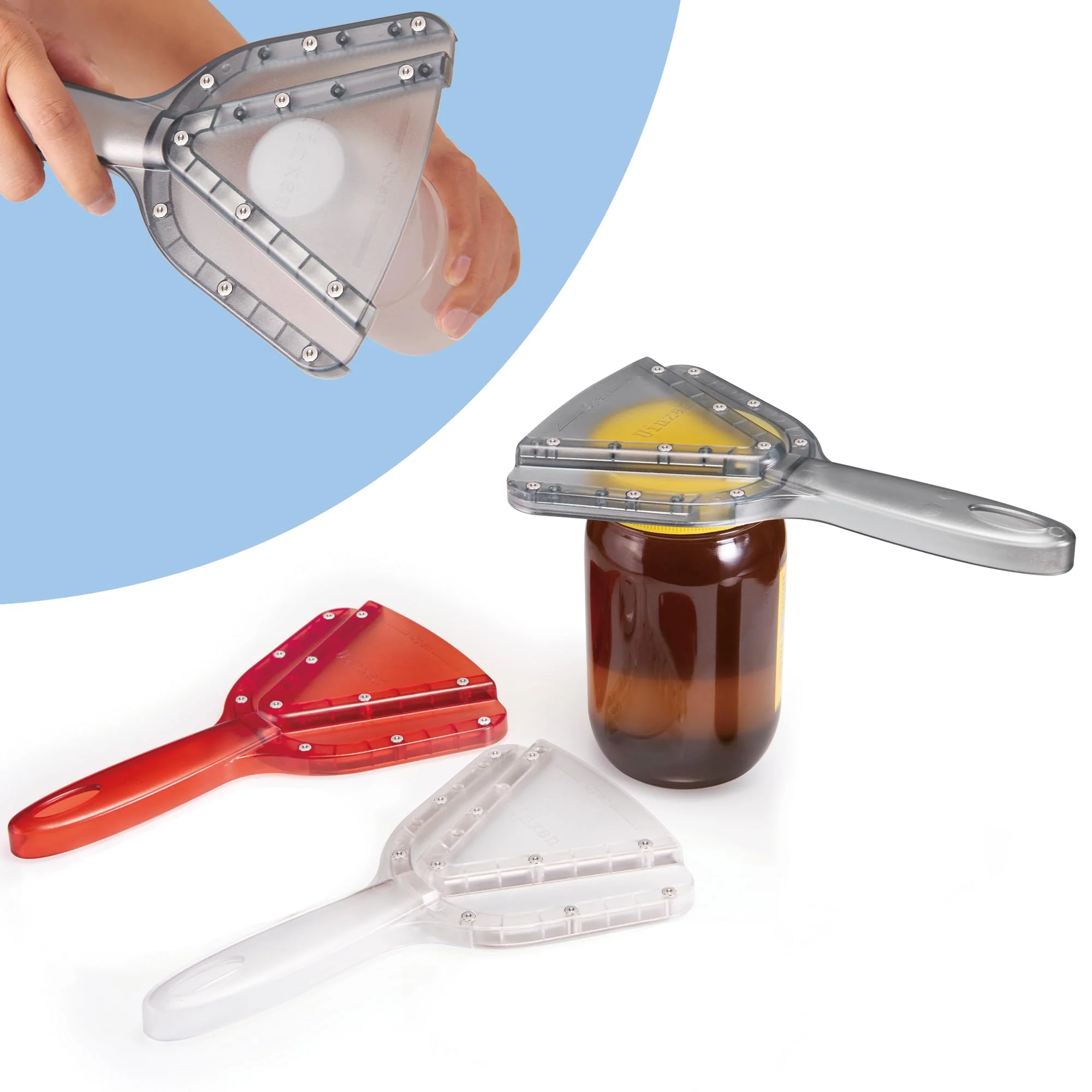 Uinxan Jar Opener for Weak Hand & Seniors with Arthritis,Easy Twist Off Bottle Caps,Patent | Unique Kitchen Gadgets, Christmas Gifts for Elderly/Women/Men (Blue) - Image 3