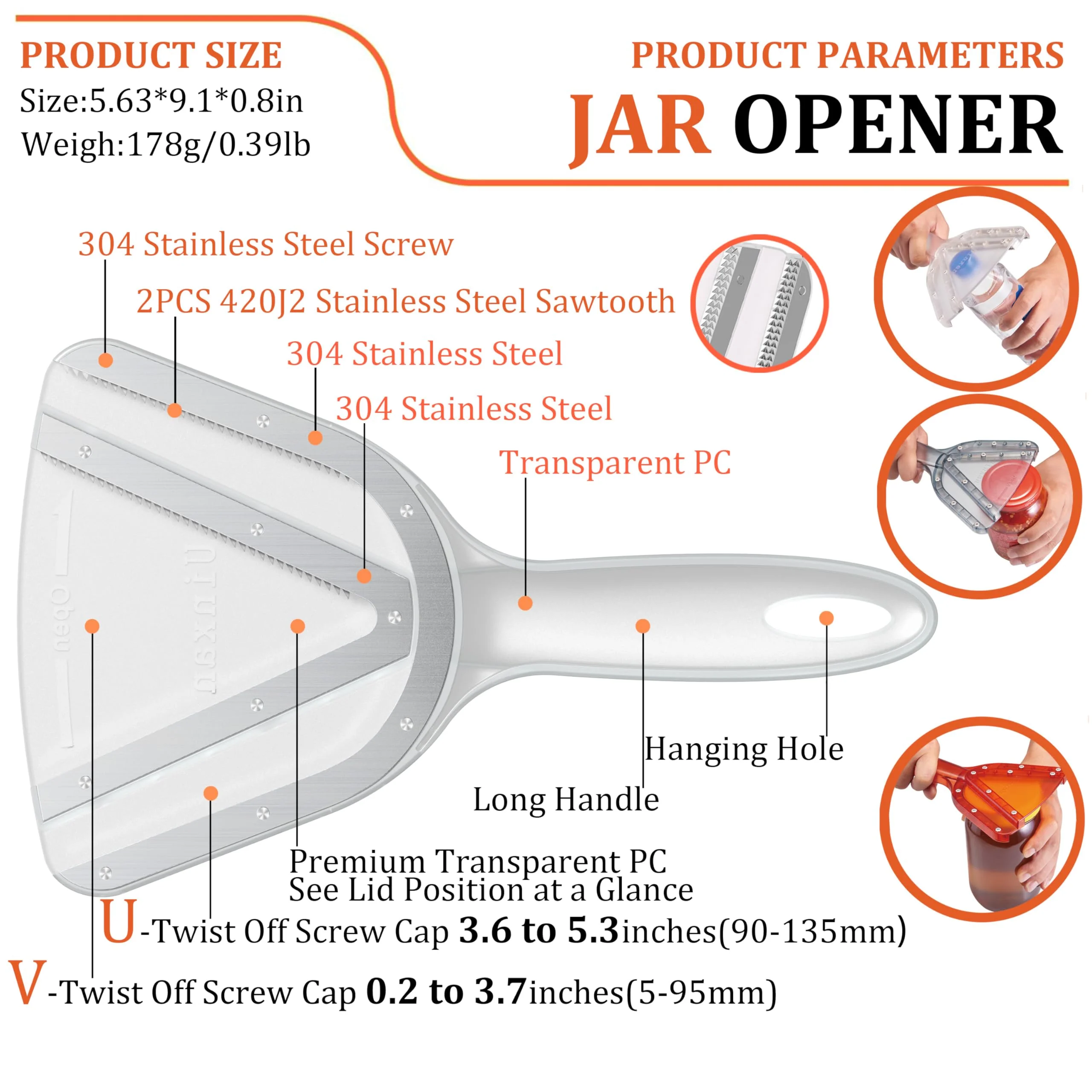 Uinxan Jar Opener for Weak Hand & Seniors with Arthritis,Easy Twist Off Bottle Caps,Patent | Unique Kitchen Gadgets, Christmas Gifts for Elderly/Women/Men (Blue) - Image 7