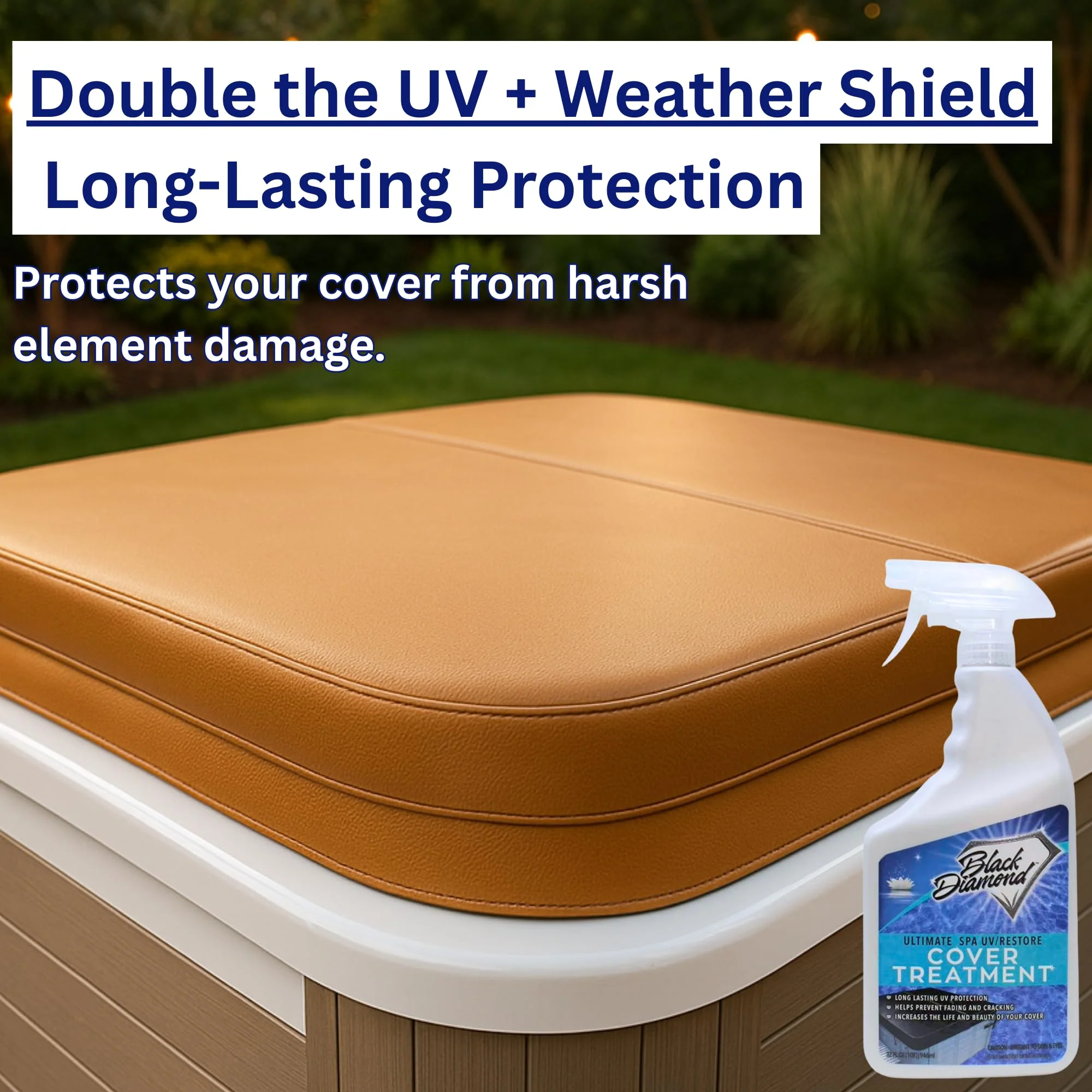 Ultimate UV/Restore Spa & Hot Tub Cover Cleaner and Protectant Treatment. Conditioner for Vinyl Cover Conditioner Spray Restores Your Cover to Look New. Simply Easy to Use - Image 5