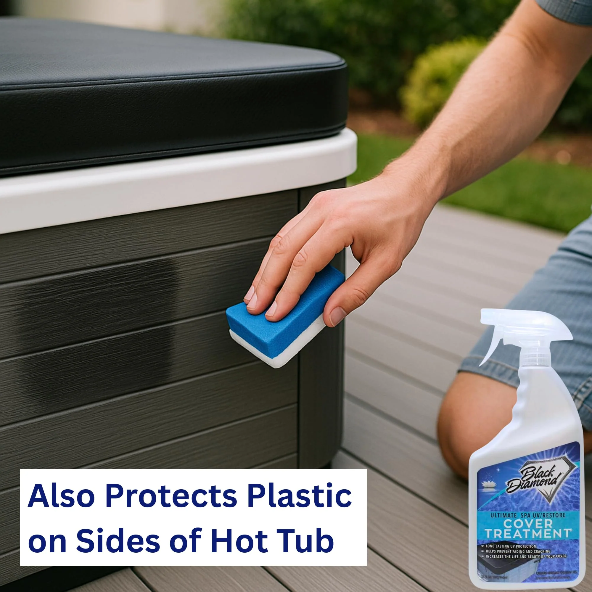 Ultimate UV/Restore Spa & Hot Tub Cover Cleaner and Protectant Treatment. Conditioner for Vinyl Cover Conditioner Spray Restores Your Cover to Look New. Simply Easy to Use - Image 6