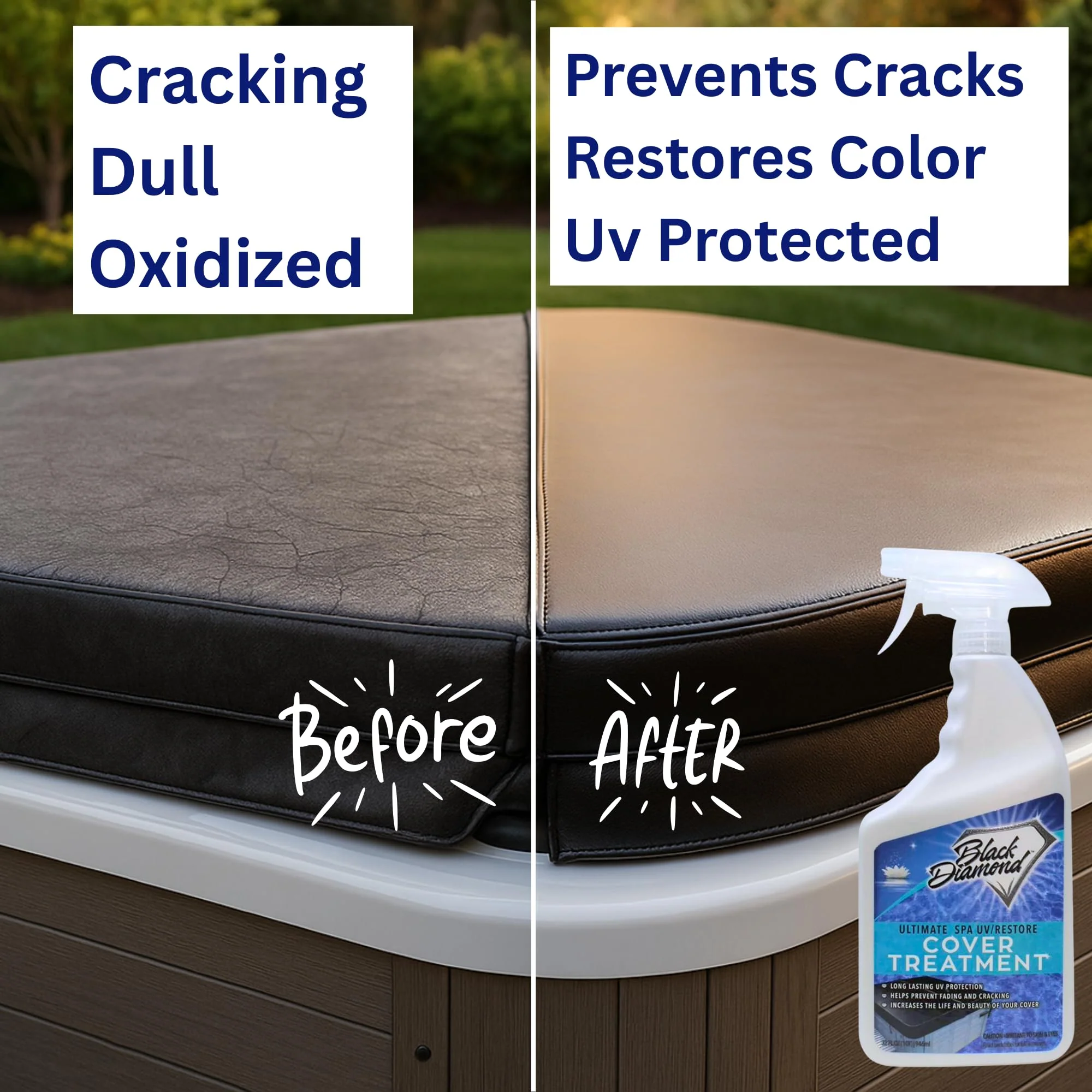 Ultimate UV/Restore Spa & Hot Tub Cover Cleaner and Protectant Treatment. Conditioner for Vinyl Cover Conditioner Spray Restores Your Cover to Look New. Simply Easy to Use - Image 8