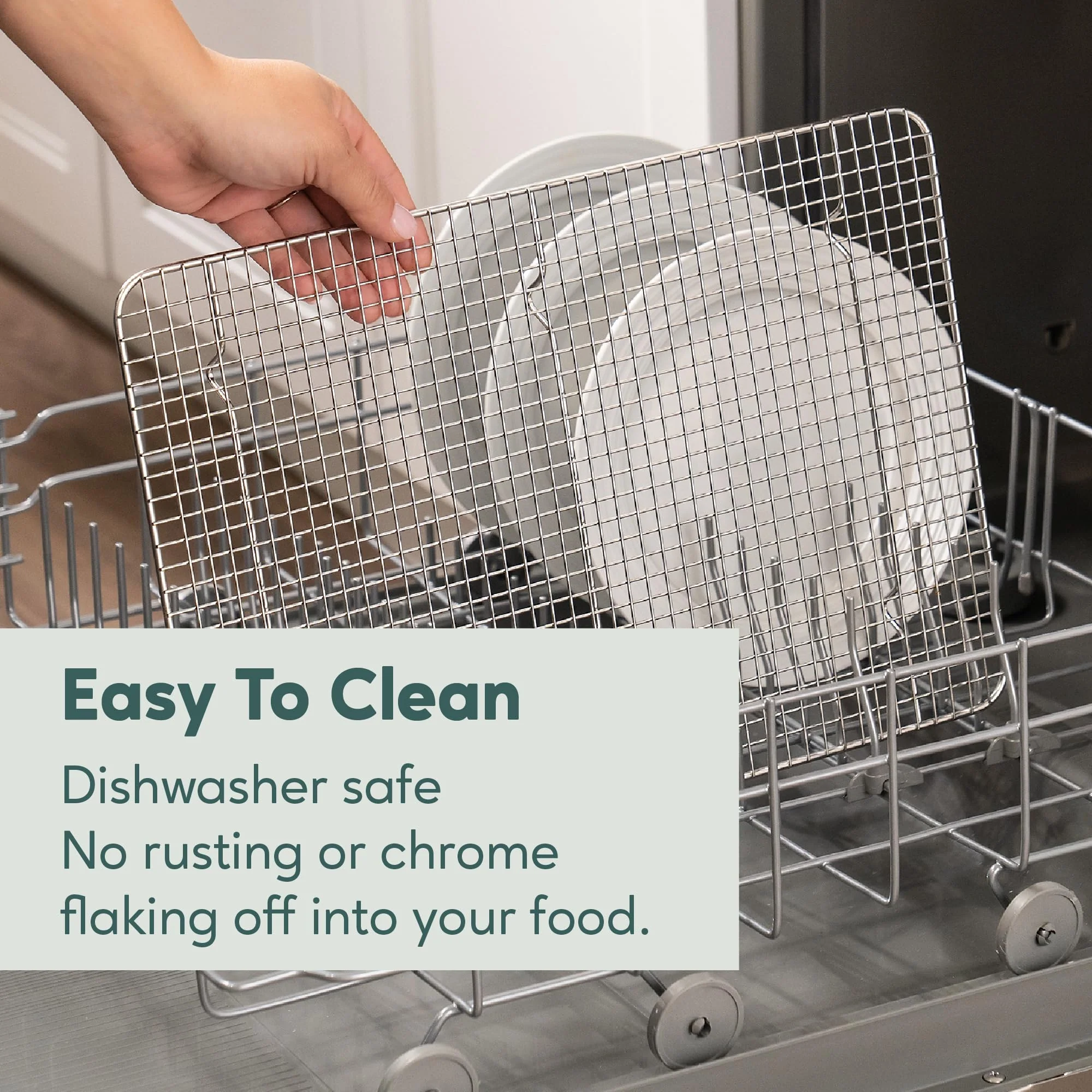 Ultra Cuisine Heavy Duty Cooling Rack for Cooking and Baking - Professional Grade Premium100% Stainless Steel Baking Rack & Wire Cooling Mesh for Roasting & Grilling - Dishwasher Safe - 11.5" x 16.5" - Image 5