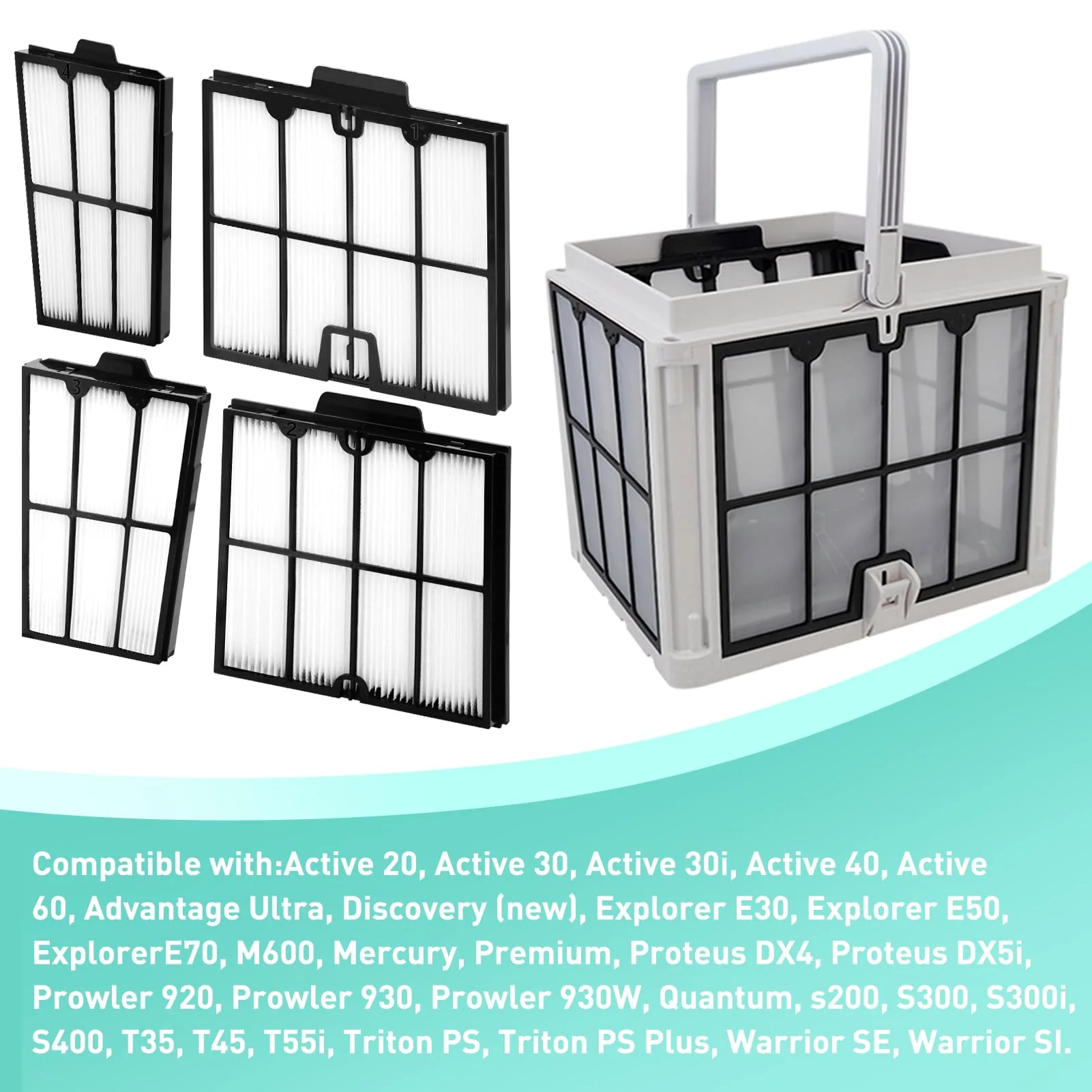 Ultra-Fine Filter Panels Compatible with Dolphin Robotic Pool Cleaners,Replace Part#9991467-R4,Pleated Cartridge Filter Replacement for Dolphin S200,Proteus DX4,Active 20,Active 30,M600,S300i - Image 7