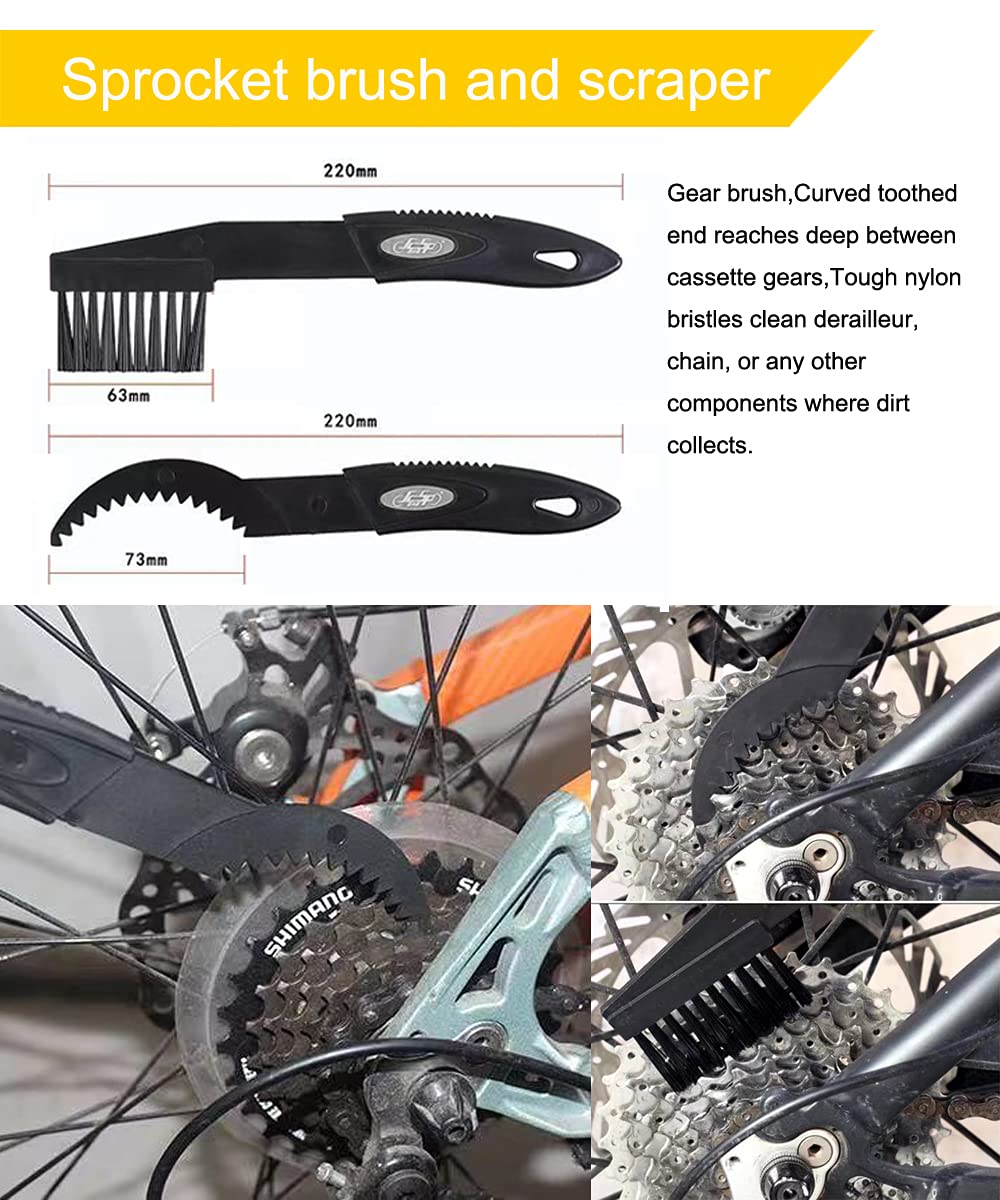 Ultrafashs Bike Cleaner kit,Perfect kit to Clean/Protect/Lube Bicycle,with Chain Scrubber,Cleaning Brush Tool,Wet Lubricant(2oz),Degreaser(10oz) - Image 3