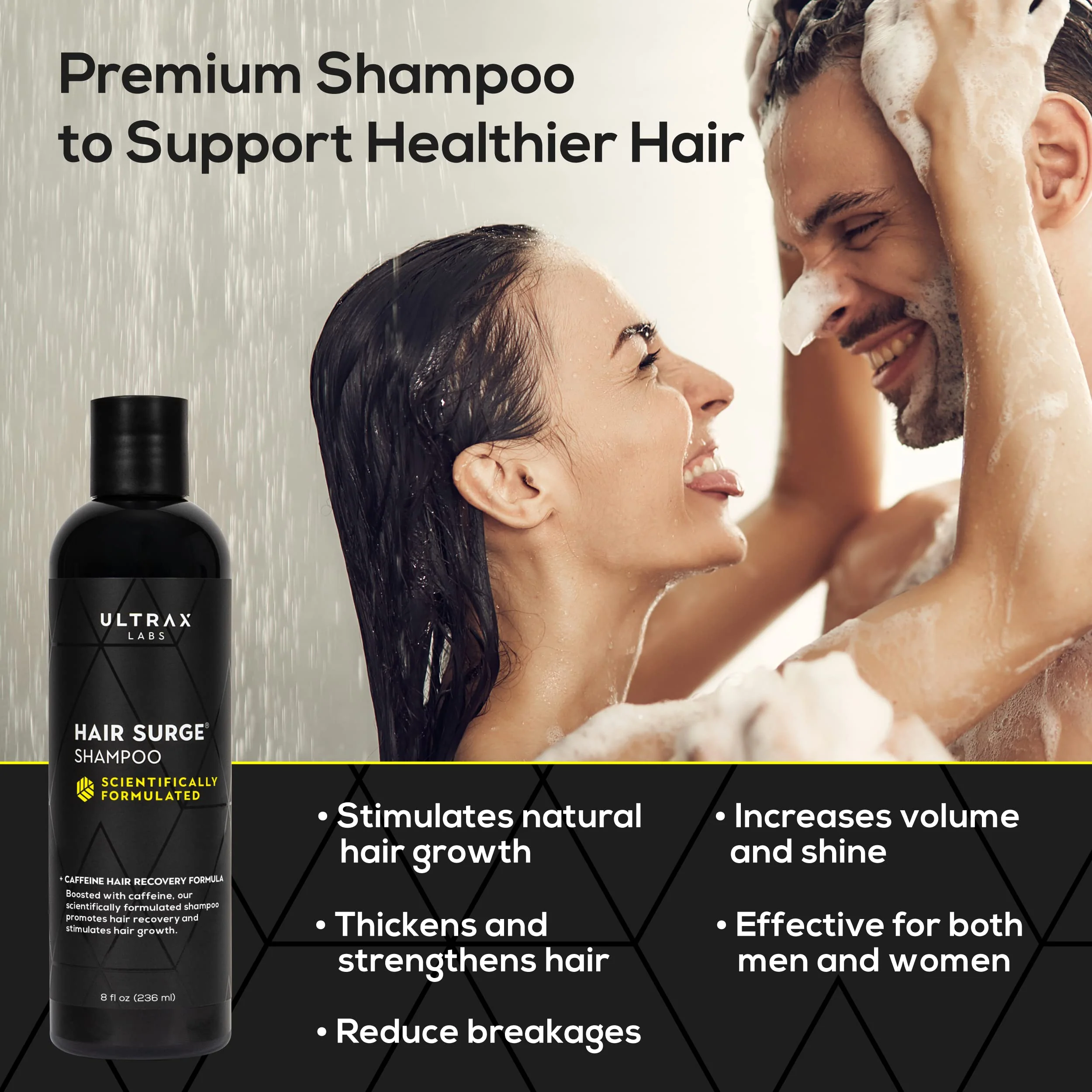 Ultrax Labs Hair Surge | Caffeine Hair Loss Hair Growth Stimulating Shampoo - Image 6