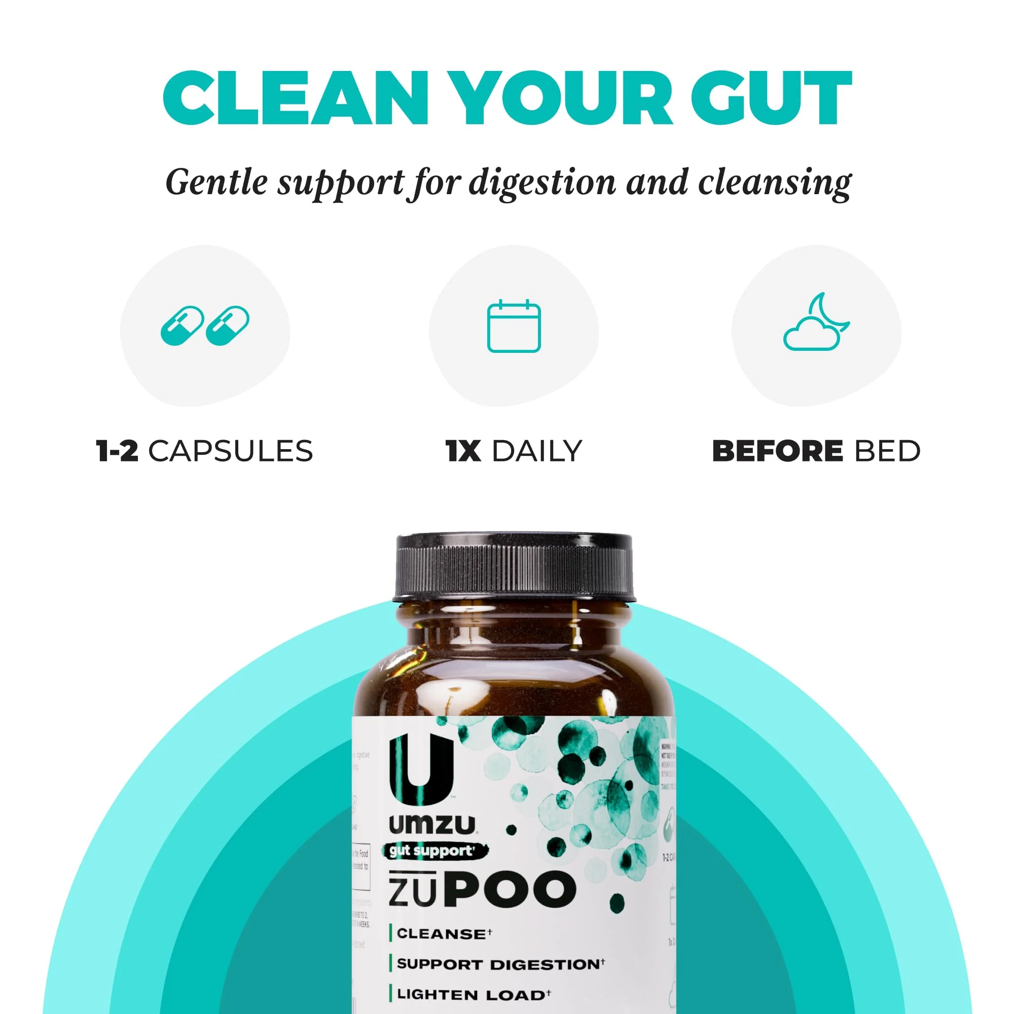UMZU zuPOO Gut Cleanse Detox, 30 Capsules – 7-Day Natural Colon Cleanse with Cascara Sagrada & Magnesium Citrate – Vegan, Non-GMO, Gluten-Free Detox Cleanse Supplement for Healthy Bowel Support - Image 6