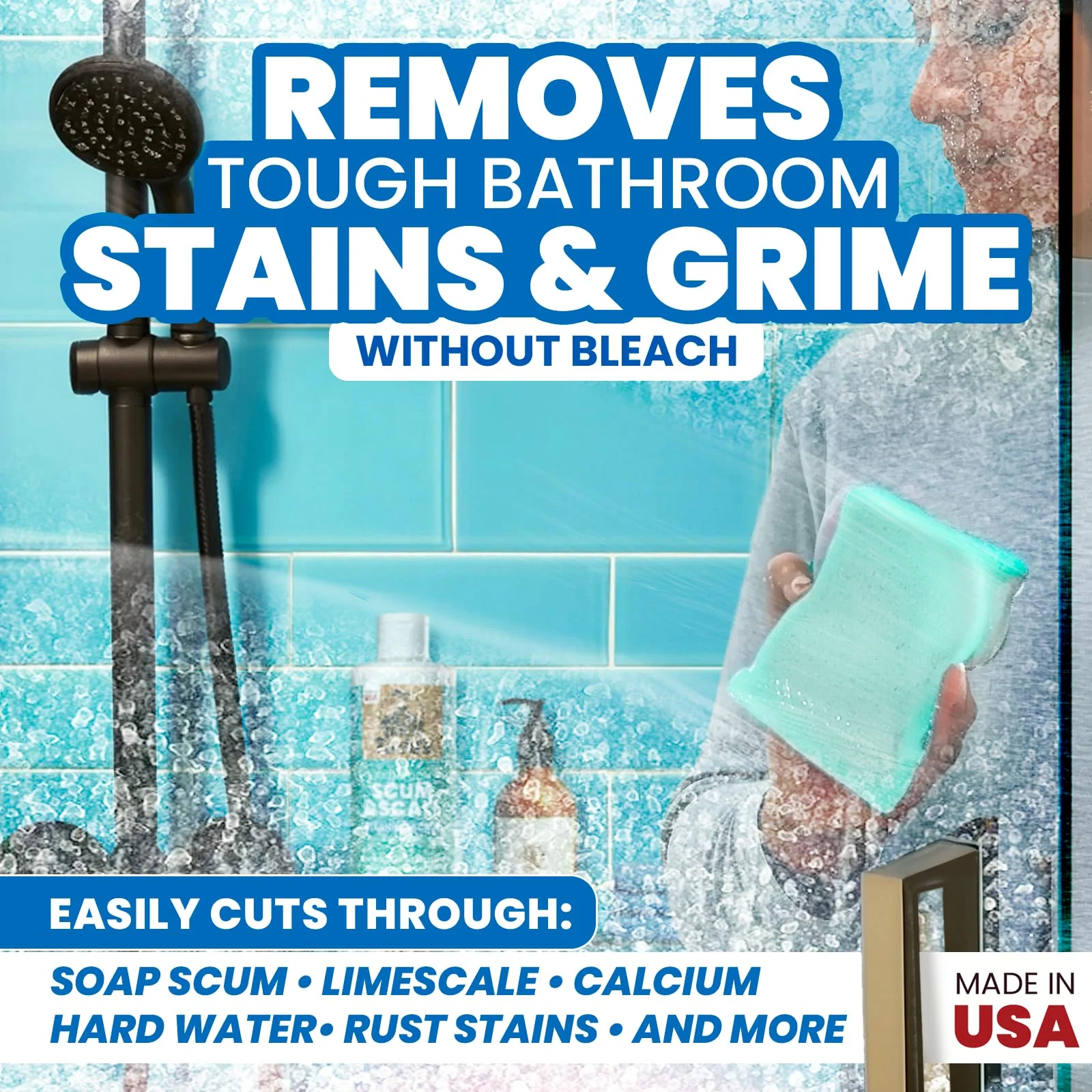 Uncle Todd's Scum & Scale Bathroom Cleaner Hard Water Stain & Soap Scum Remover – Bleach-Free, Heavy Duty Calcium Lime Rust Cleaner for Shower, Glass, Toilet, Tub & Sink – 16oz - Image 6
