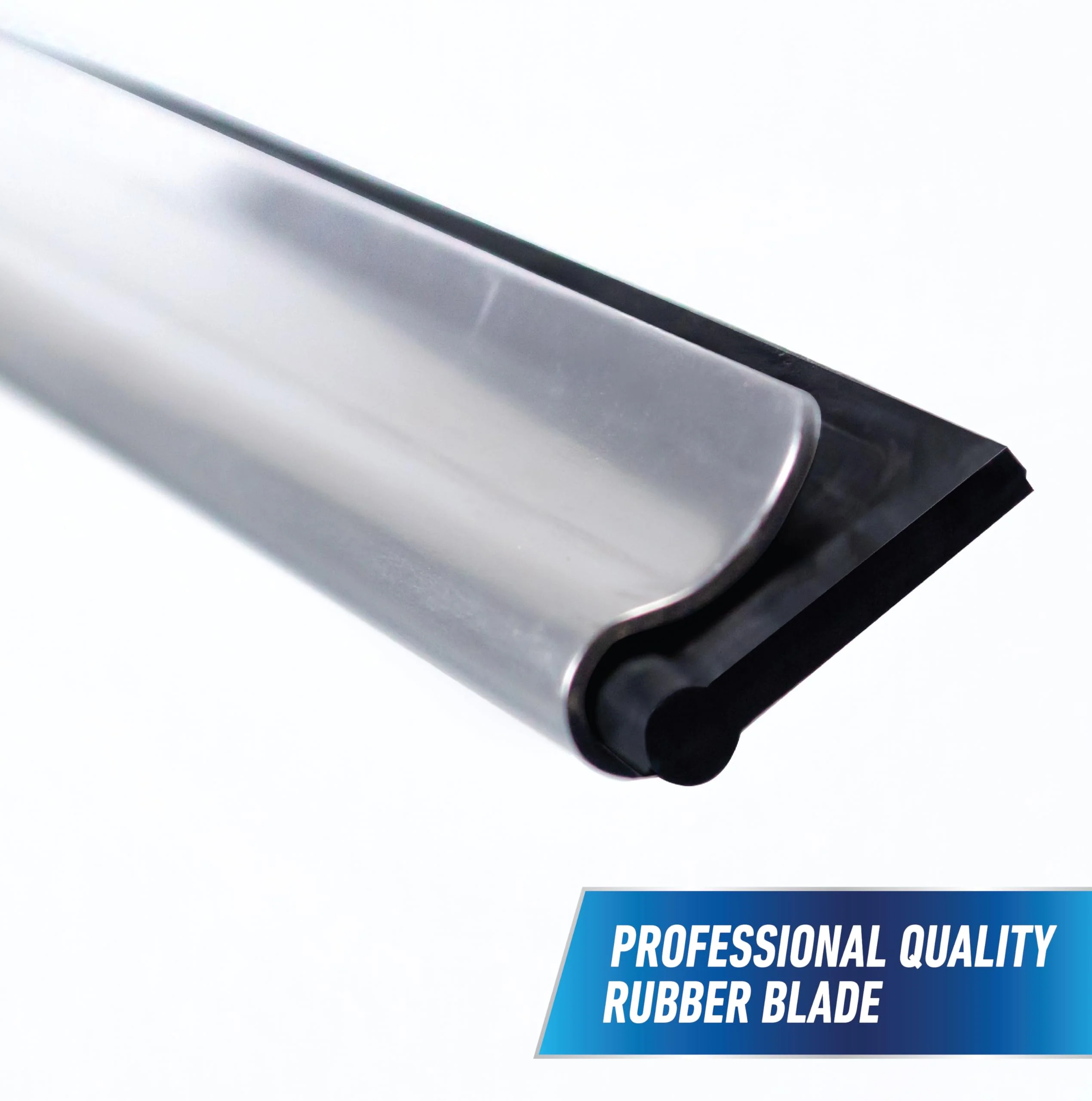 Unger Professional Connect and Clean 18” EZ Change Window and Glass Cleaning Squeegee, Large and Small Windows, Rubber Blade Tool for Streak-Free Results, Includes 12” Channel - Image 4