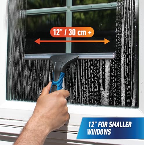 Unger Professional Connect and Clean 18” EZ Change Window and Glass Cleaning Squeegee, Large and Small Windows, Rubber Blade Tool for Streak-Free Results, Includes 12” Channel - Image 8