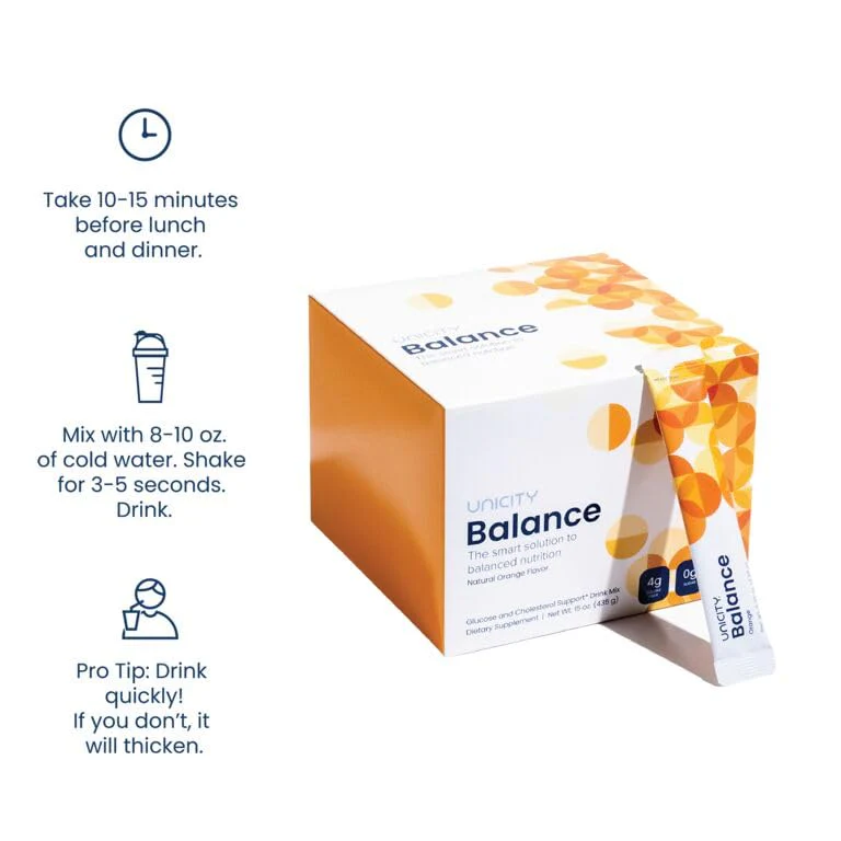 Unicity Balance Natural Orange—Stay Full Longer by slowing Carbohydrate Absorption (30 Packets). Helps Support a Healthy Digestive System and Keeps Your Body Well maintained (30-Day Supply) - Image 3