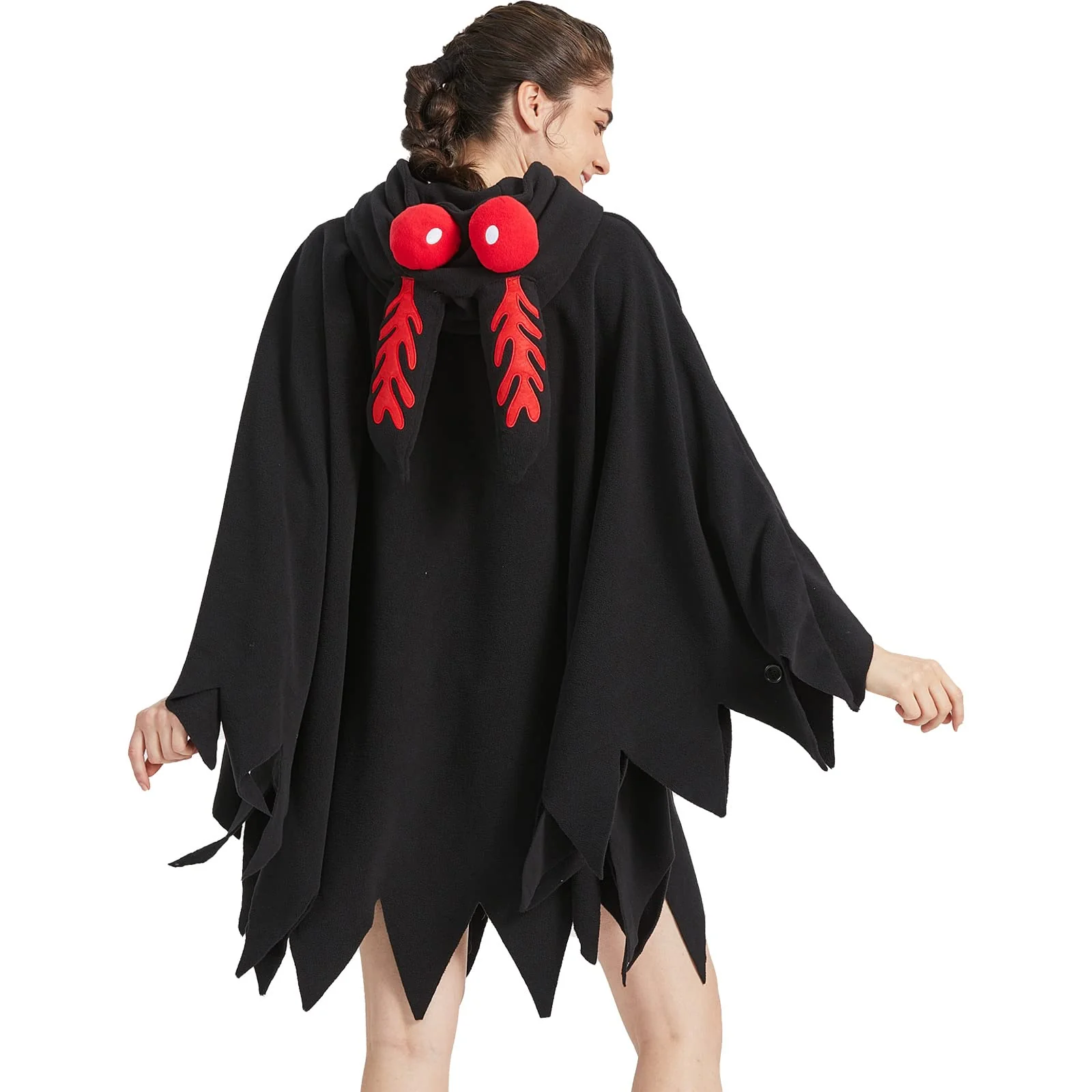 Unisex Mothman Costume Mothman Cosplay Hooded Christmas Costumes Party Cape - Image 2