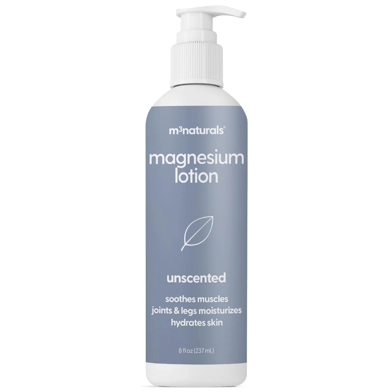 Unscented Magnesium Lotion for Sleep & Leg Cramps, Suitable for Sensitive Skin, Helps with Muscle Relaxation, Soothes Tired Legs & Foot Aches and Supports Restful Nights, 8 fl oz by M3 - Image 2