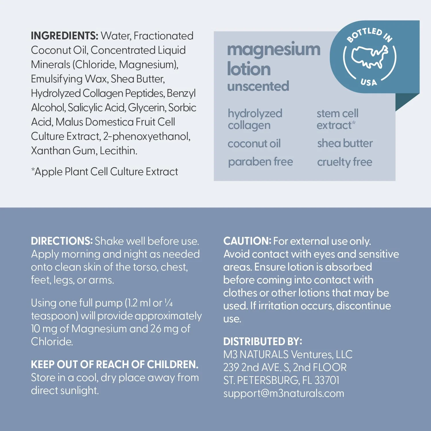 Unscented Magnesium Lotion for Sleep & Leg Cramps, Suitable for Sensitive Skin, Helps with Muscle Relaxation, Soothes Tired Legs & Foot Aches and Supports Restful Nights, 8 fl oz by M3 - Image 4
