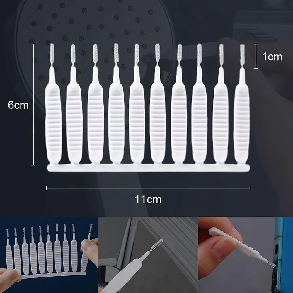 Upgrade Shower Head Cleaning Brush, Gap Hole Anti-Clogging Cleaning Brush, Shower Head Cleaner Picks Brush Tiny Cleaning Brush for Shower Head, Multifunction Shower Head Cleaning Brushes (20PCS) - Image 2