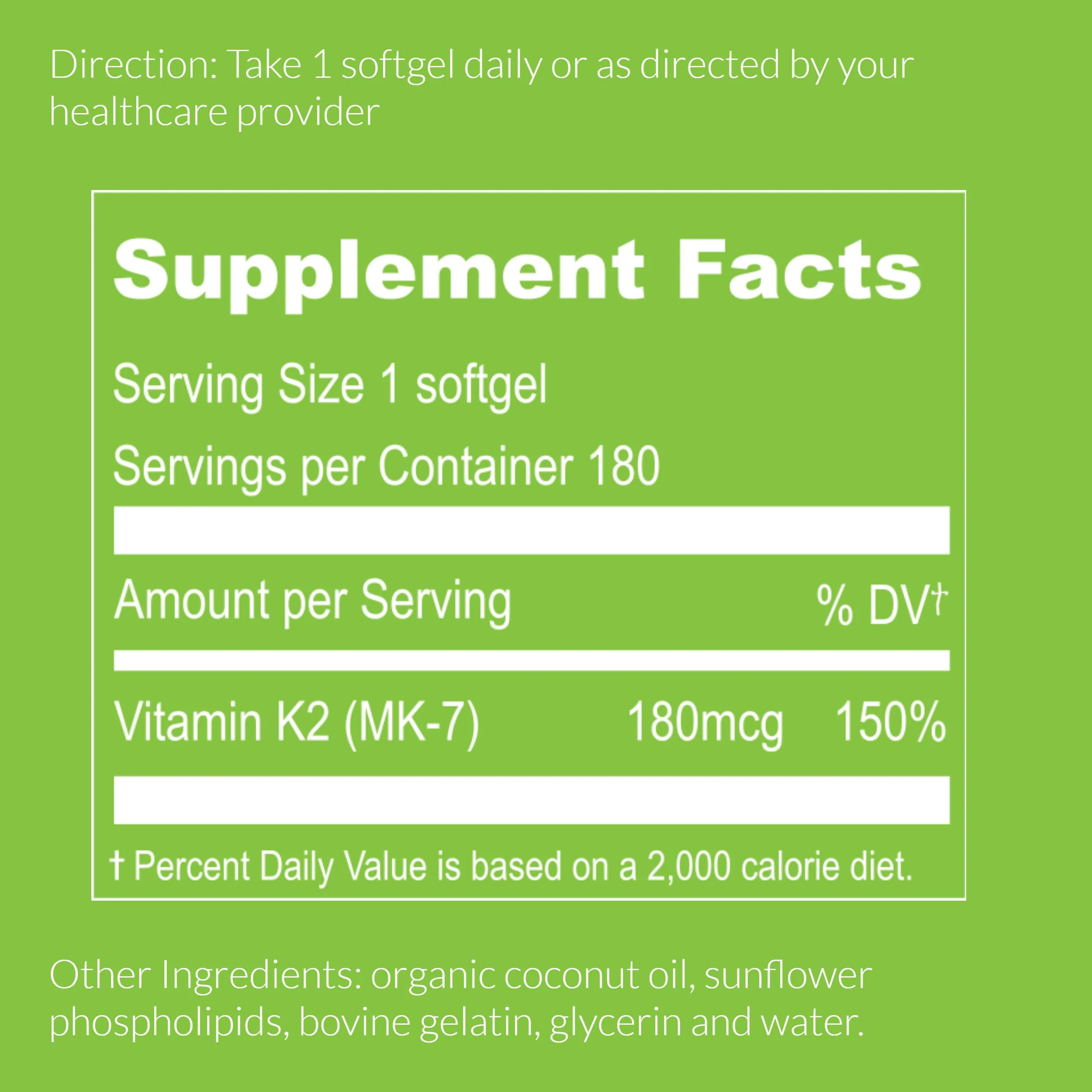 UpNourish Liposomal Vitamin K2 MK7 180 mcg - 180 K2 Vitamin Supplement Softgels for Women and Men - VIT K2 MK-7 with High Absorption - Image 4