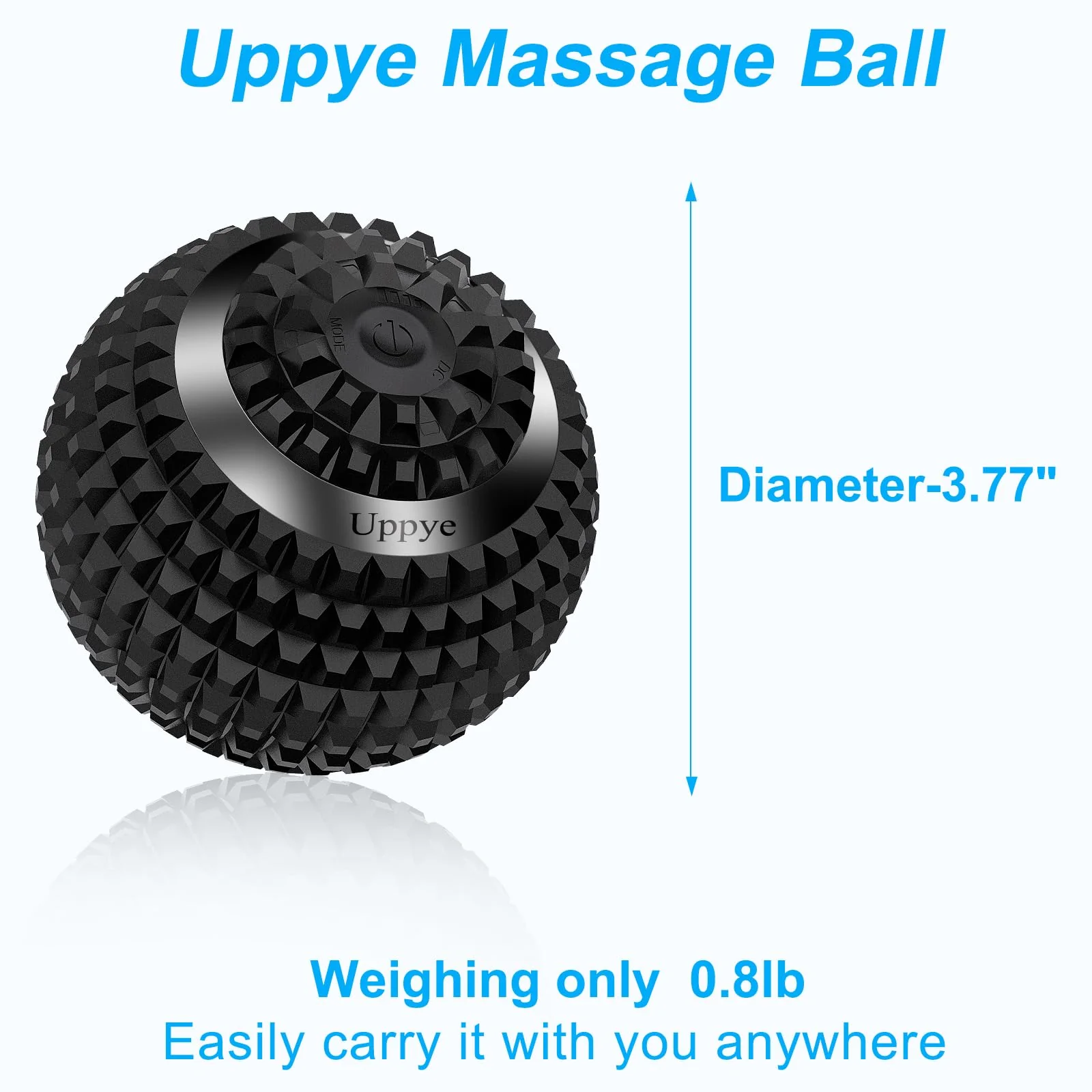 Uppye Vibrating Ball Massager, 4-Speed High-Intensity Fitness Lacrosse Ball, Mobility Ball for Workout Recovery, Deep Tissue Massager for Pain Relief and Trigger Point Treatment (Black) - Image 5