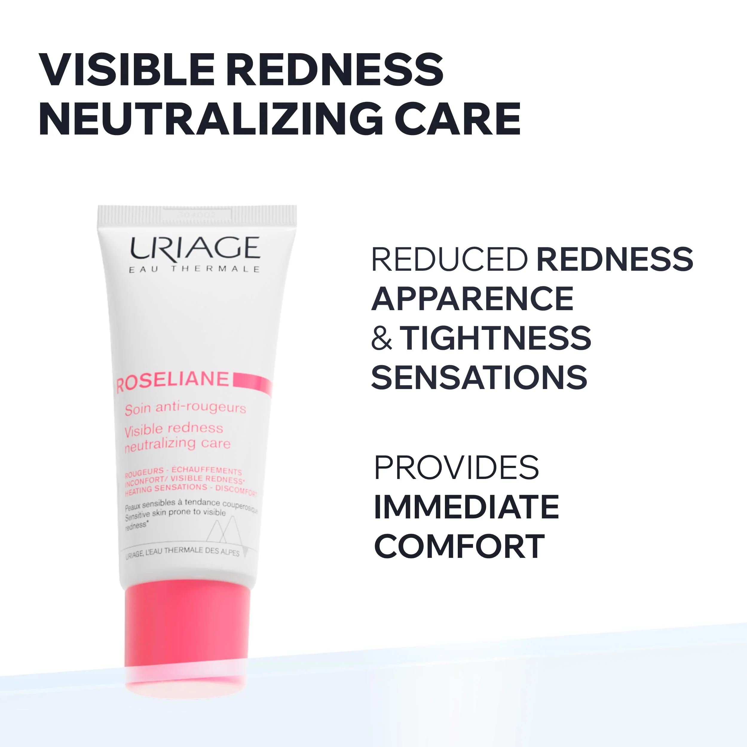 Uriage Roséliane Visible Redness-Neutralizing Rich Care With Red Algae + Ceramides + Shea Butter, Soothes, Nourishes & Reduces Visible Redness, Rich Face Care For Long-Lasting Comfort, Non-Comedogenic - Image 9