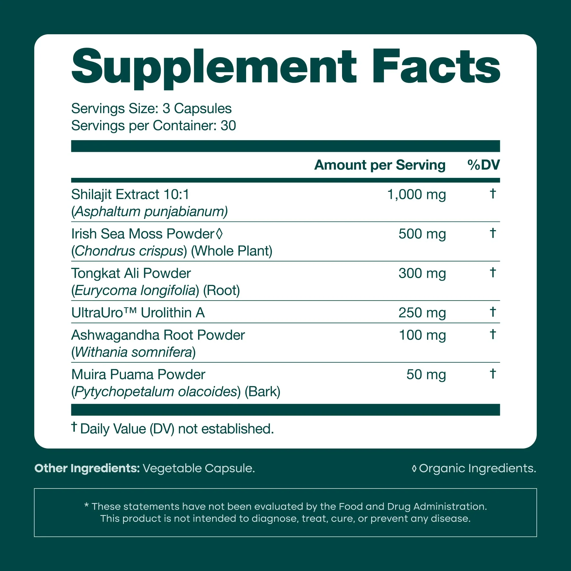 Urolithin-A Complex w Shilajit, Organic Sea Moss, Ashwagandha & Tongkat Ali, Natural Energy, Libido, Hormone Balance, and Focus for Men & Women (Made in USA - 3rd Party Tested) - Image 2