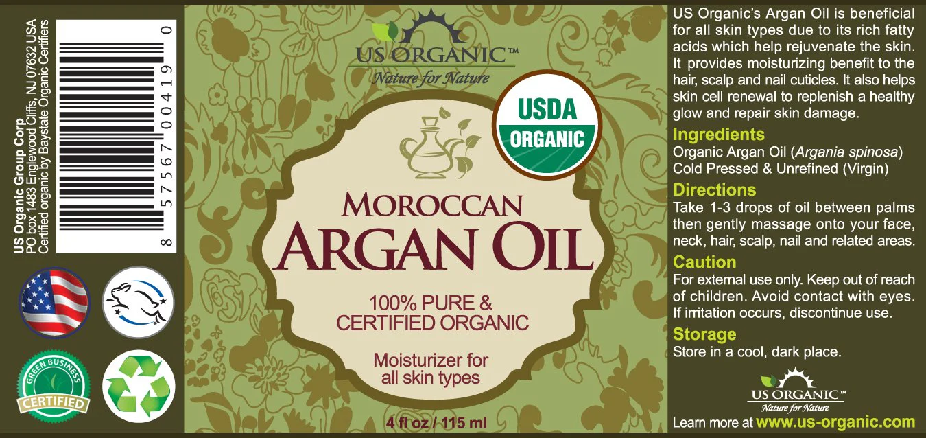US Organic Moroccan Argan Oil, Cold-Pressed Virgin, USDA Certified, 100% Pure, Unrefined, for Hair, Skin, Nail & Cuticle Care, in Amber Glass Bottle, Sourced from Morocco (4 oz (Large)) - Image 3