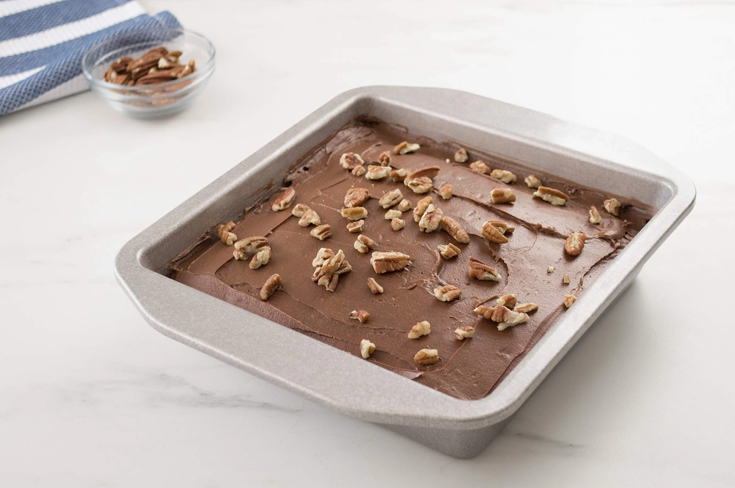USA Pan 12-Cup Muffin Pan and 8-Inch Square Cake Pan Aluminized Steel Bakeware Set - Image 2