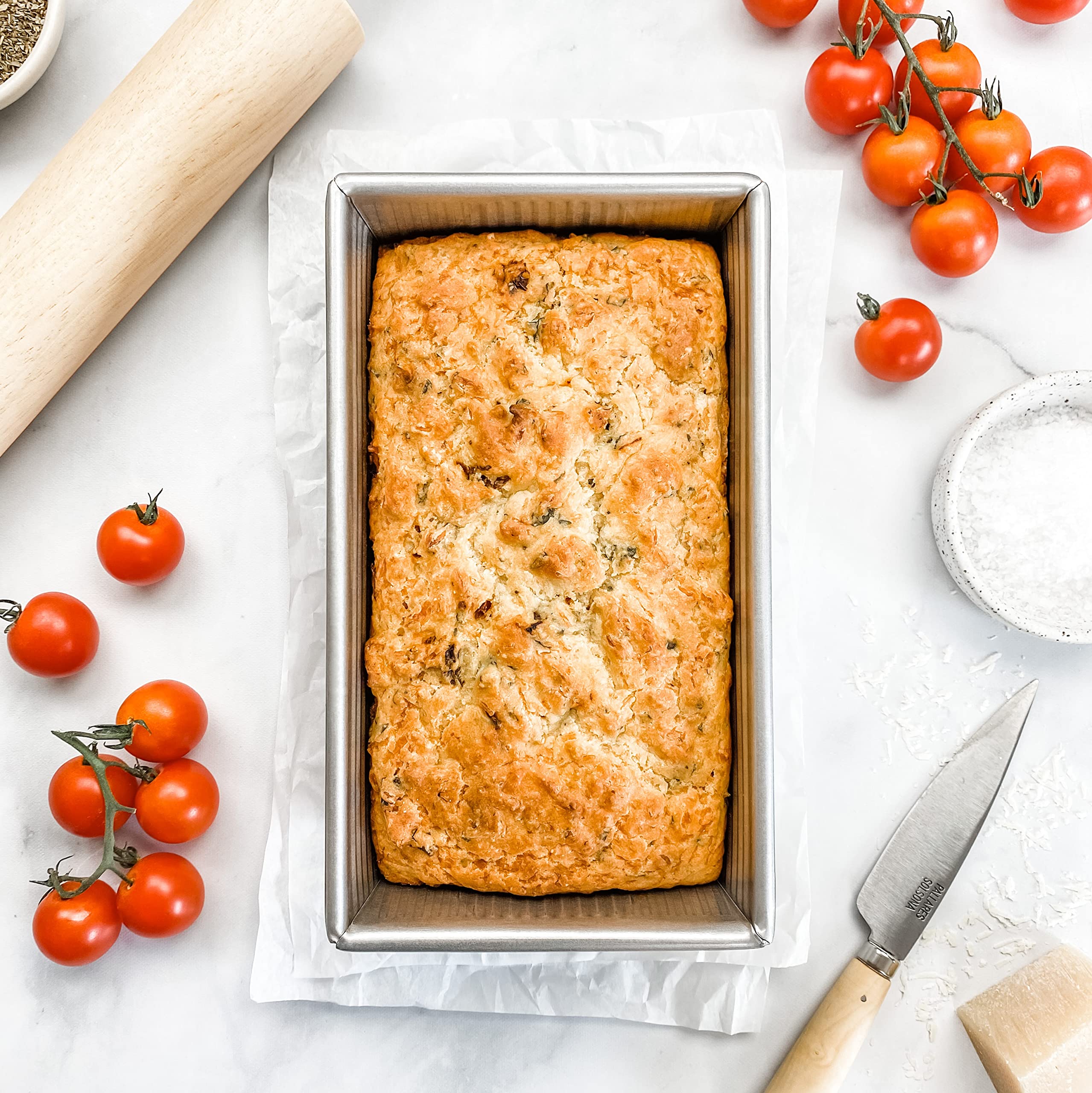 USA Pan Bakeware Aluminized Steel Loaf Pan, 5"D x 10"W x 3"H, 1.5 Pound - Image 3