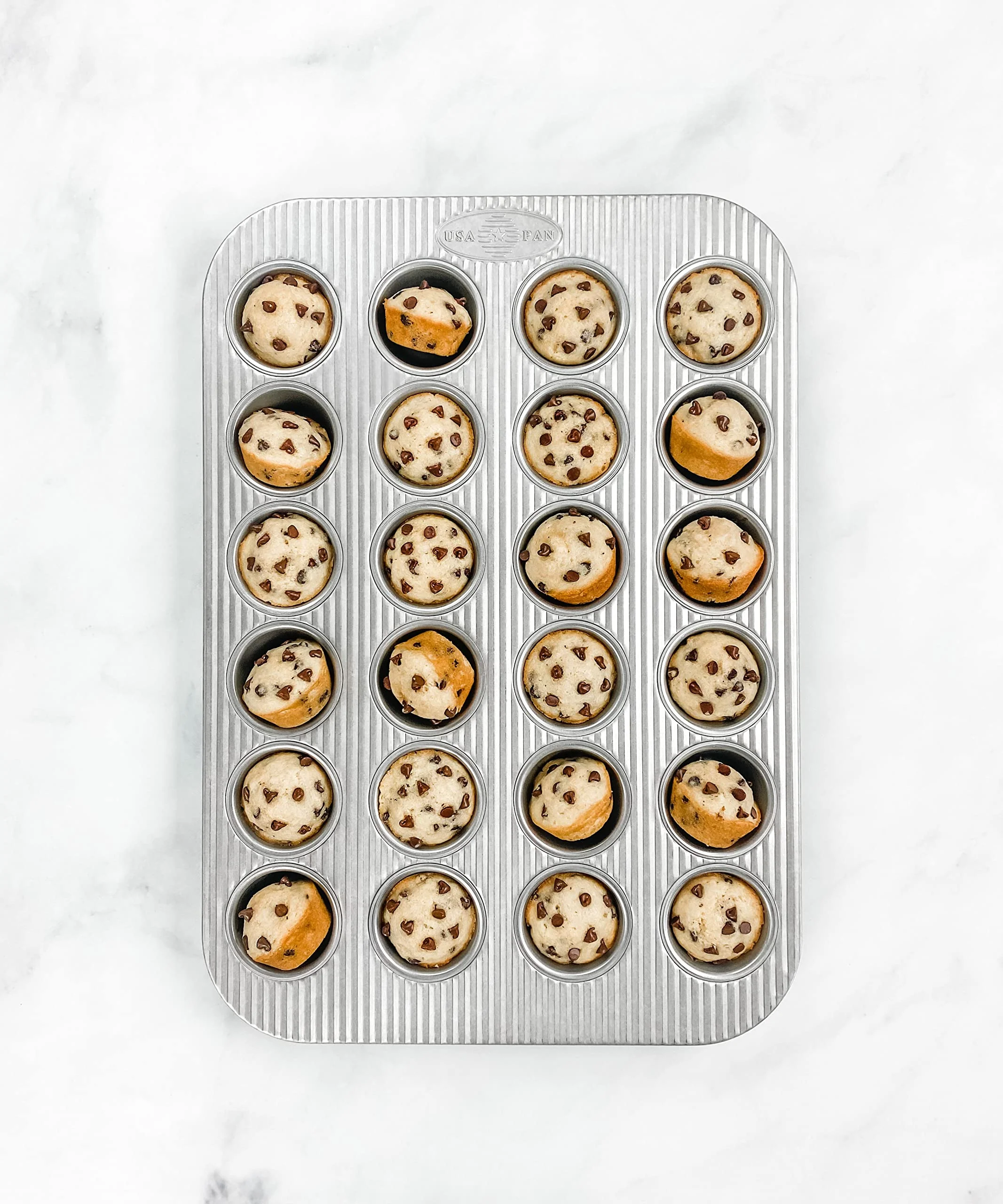 USA Pan Bakeware Mini Cupcake and Muffin Pan, Nonstick Quick Release Coating, 24-Well, Aluminized Steel - Image 3