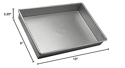 USA Pan Bakeware Rectangular Cake Pan, 9 x 13 inch, Nonstick & Quick Release Coating, Aluminized Steel - Image 2