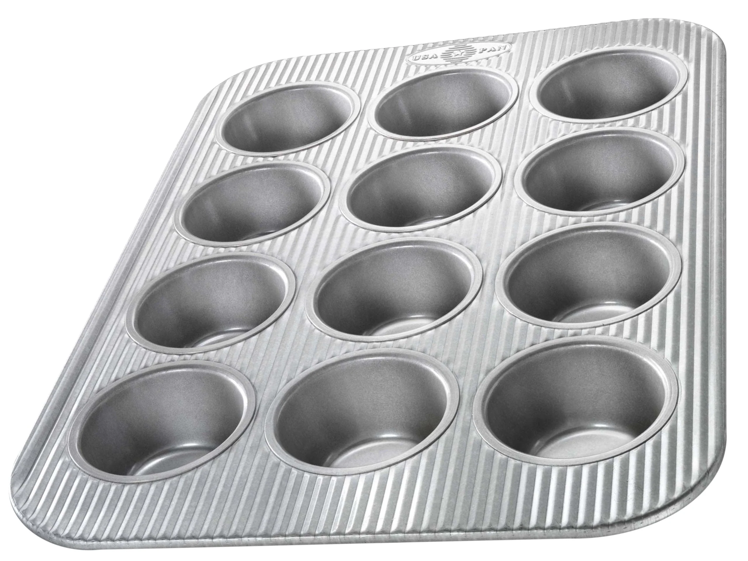 USA Pan Nonstick Quarter Sheet Pan, Set of 2 & Bakeware Muffin Pan, 12-Well, Aluminized Steel - Image 4