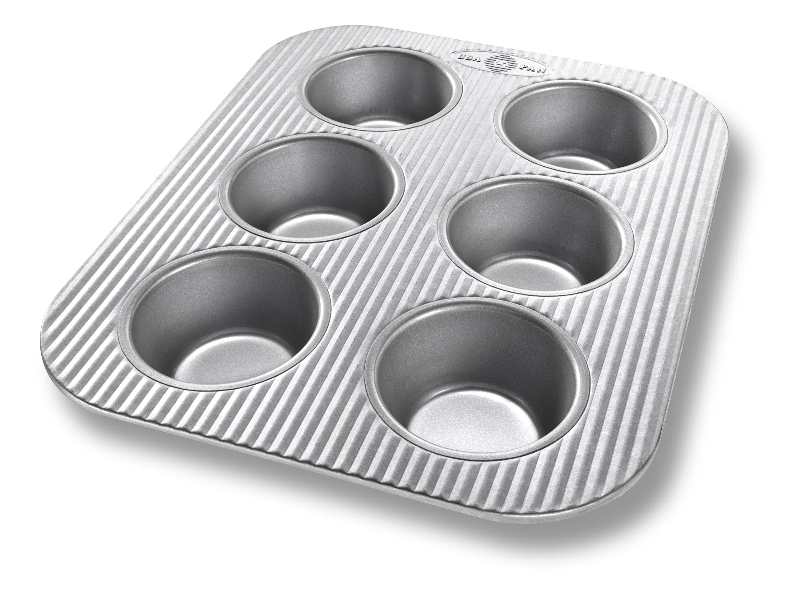 USA Pan Nonstick Toaster Oven 6 Cup Muffin Pan, Aluminized Steel