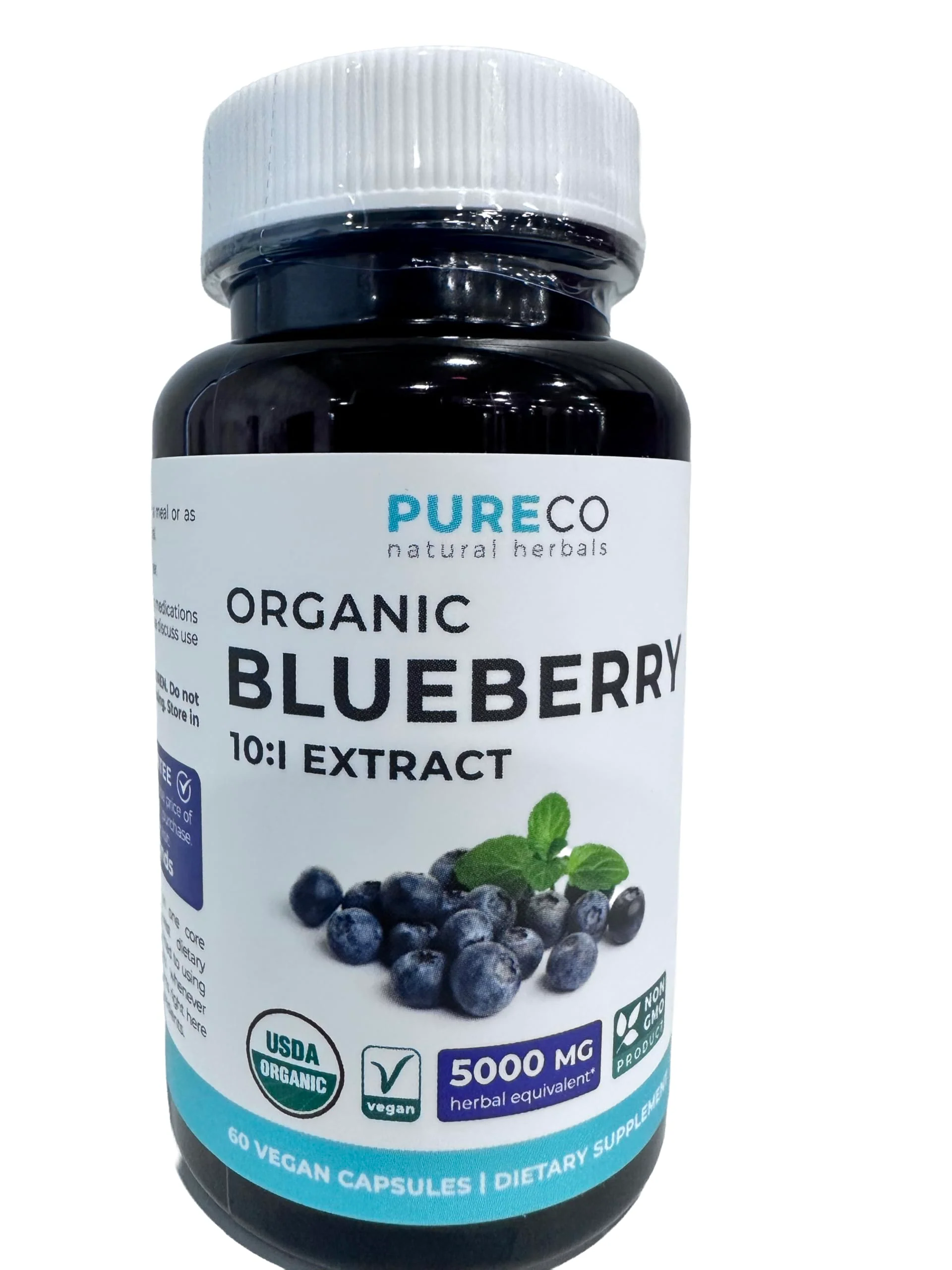USDA Organic Blueberry Extract Capsules - High Potency Organic Blueberry 500mg 10:1 Extract Per 1 Capsule Serving - Blueberry Supplement for Brain & Immune Support - Vegan Non-GMO (2 Month Supply) - Image 6