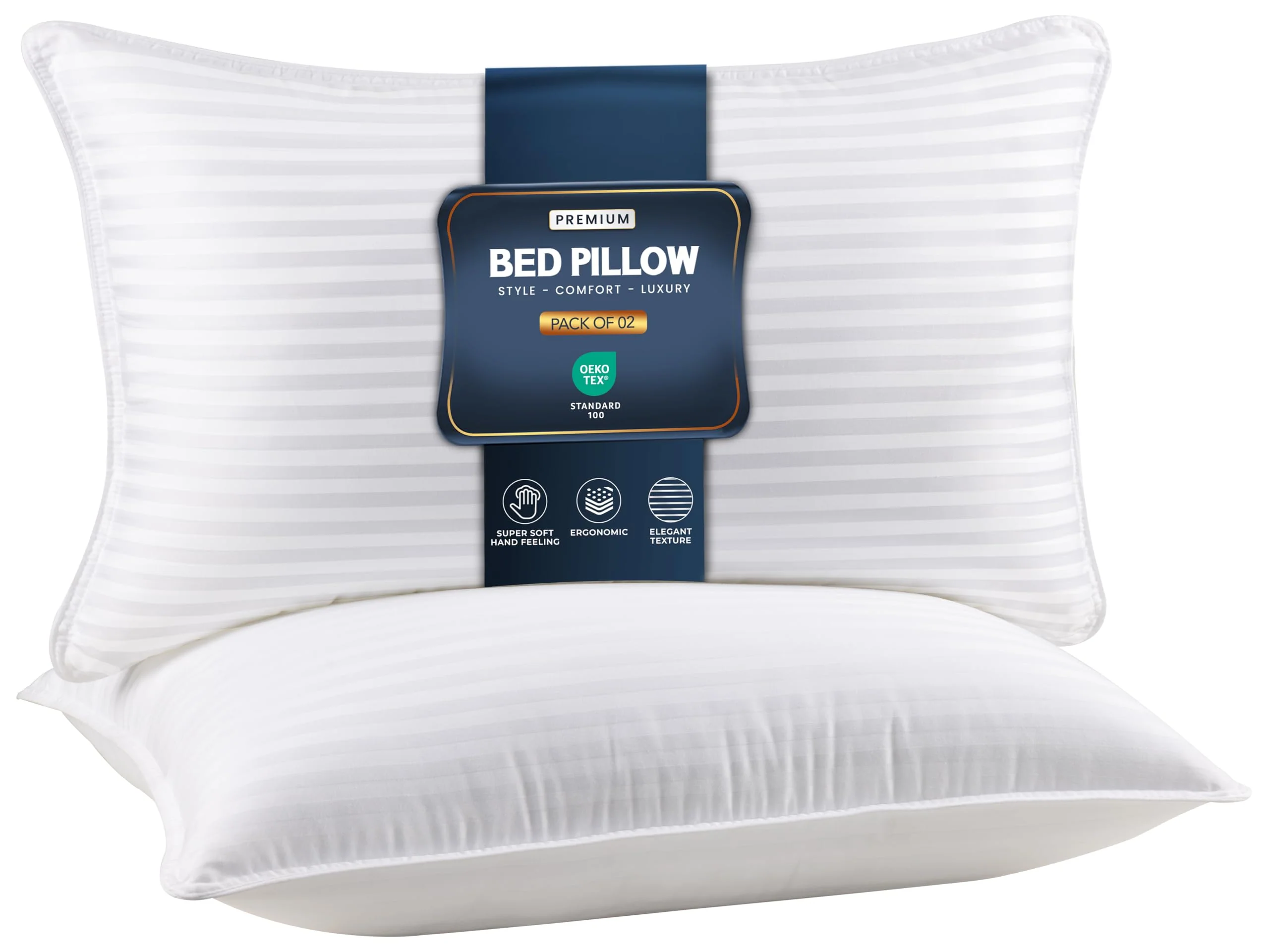 Utopia Bedding Bed Pillows for Sleeping King Size (White), Set of 2, Down Alternative Pillow for Sleeping, Cooling Hotel Quality Pillow Set for Back, Stomach or Side Sleepers - Image 2