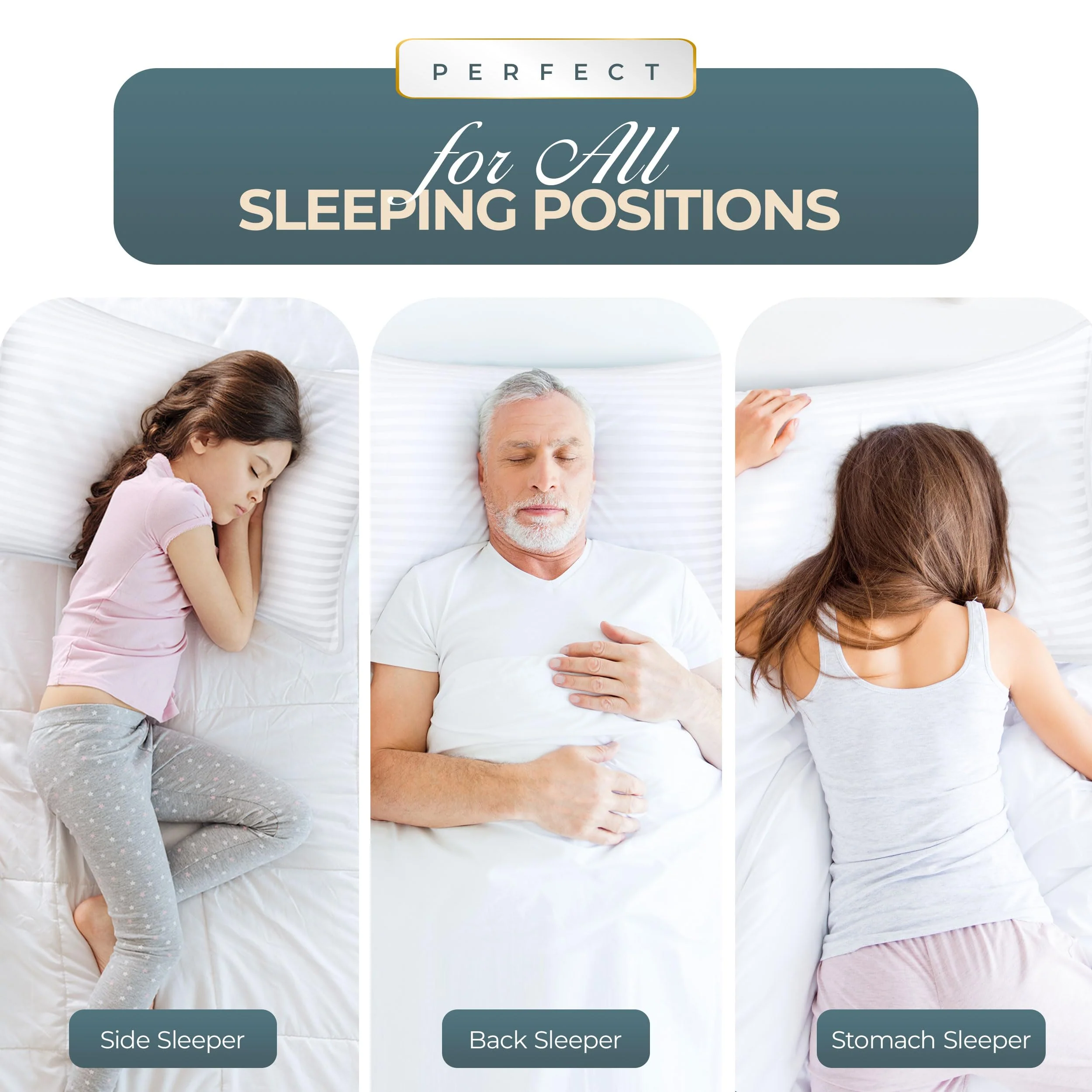 Utopia Bedding Bed Pillows for Sleeping King Size (White), Set of 2, Down Alternative Pillow for Sleeping, Cooling Hotel Quality Pillow Set for Back, Stomach or Side Sleepers - Image 4