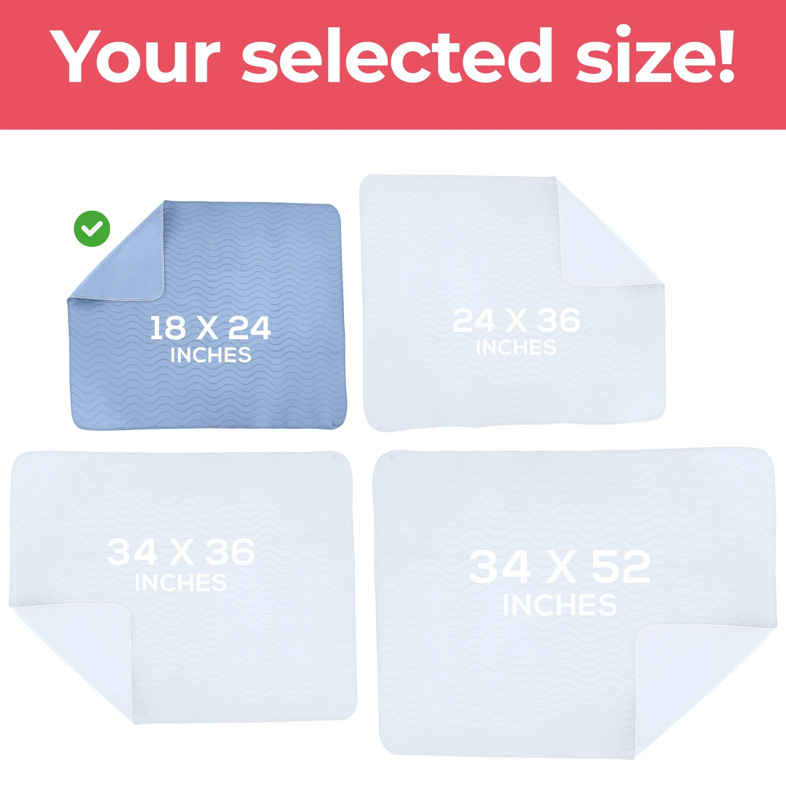 Utopia Bedding Waterproof Incontinence Bed Pads 34 x 52 Inches (Pack of 20, Gray), Washable and Reusable Underpads for Adults, Elderly and Pets, Absorbent Protective Pads - Image 4