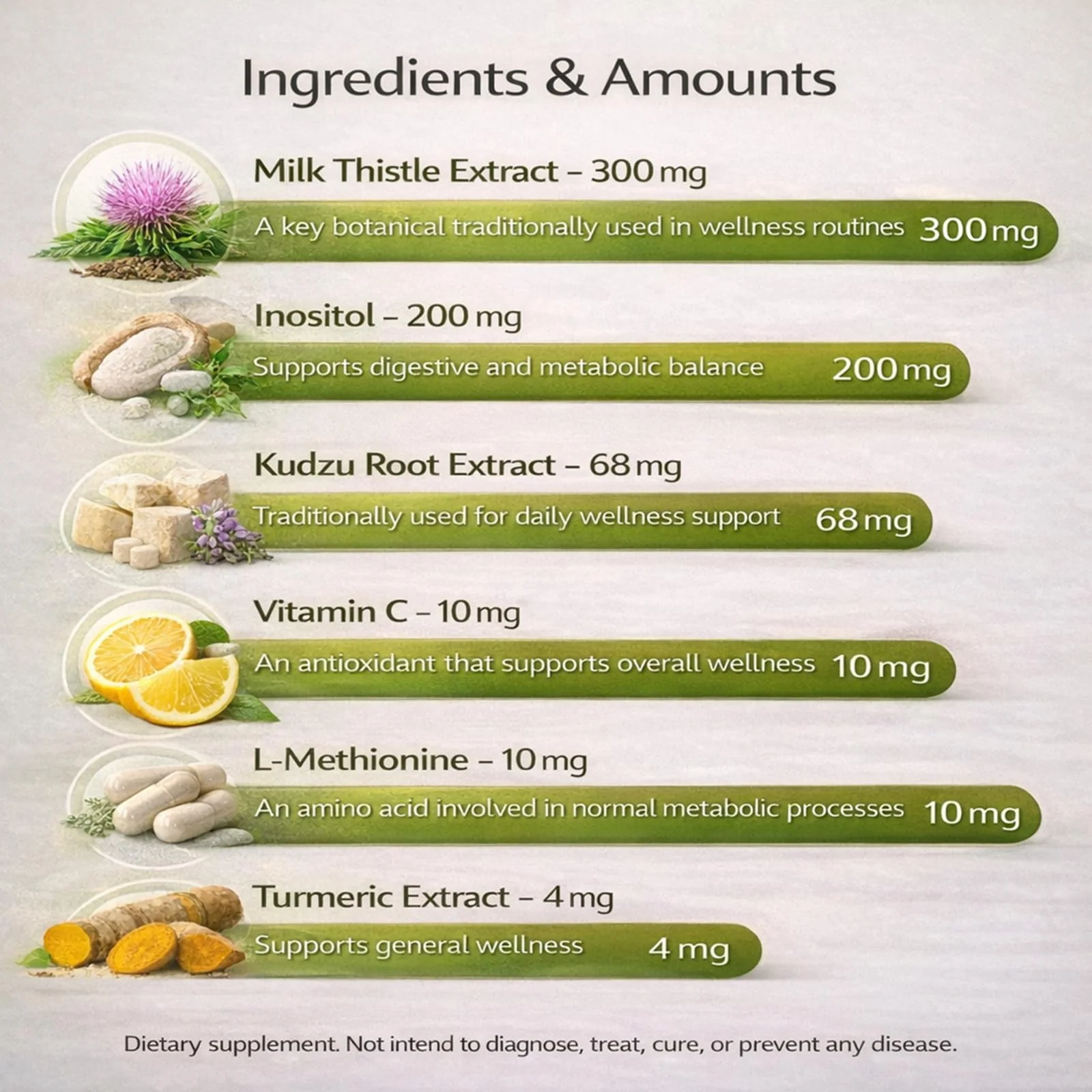 uvora Milk Thistle, Botanical Daily Wellness Formula with Turmeric, Inositol & Vitamin C, Vegetarian Capsules, 60 Count - Image 7