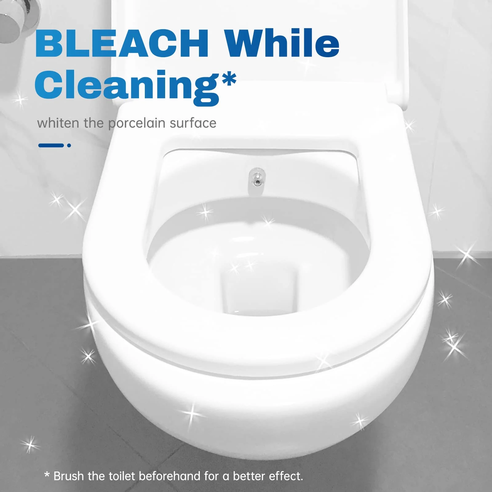Vacplus Toilet Bowl Cleaner Tablets 100 PACK, Automatic Toilet Bowl Cleaners with Bleach for Deodorizing and Descaling, Bathroom Cleaner Against Tough Stains - Image 6