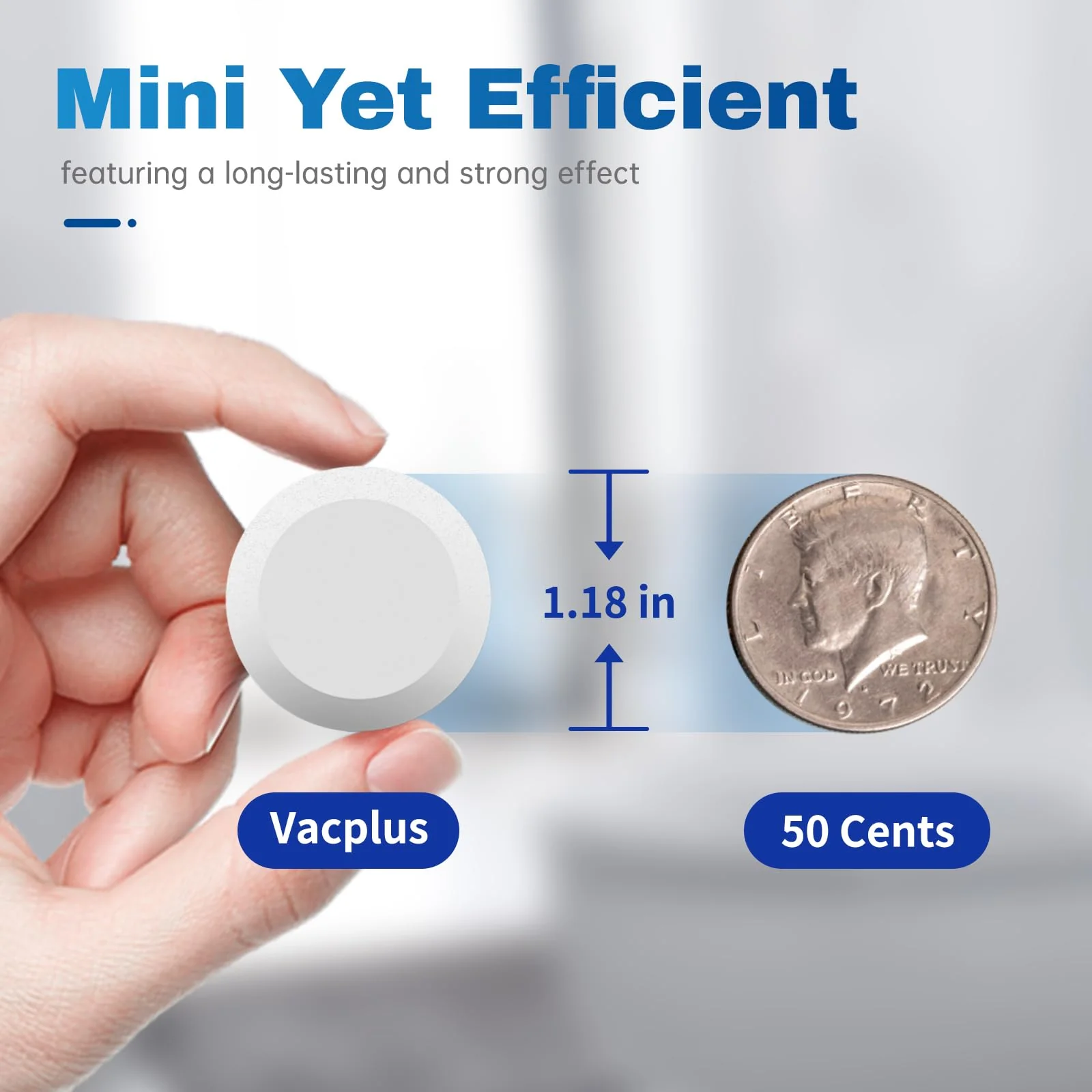 Vacplus Toilet Bowl Cleaner Tablets 100 PACK, Automatic Toilet Bowl Cleaners with Bleach for Deodorizing and Descaling, Bathroom Cleaner Against Tough Stains - Image 8