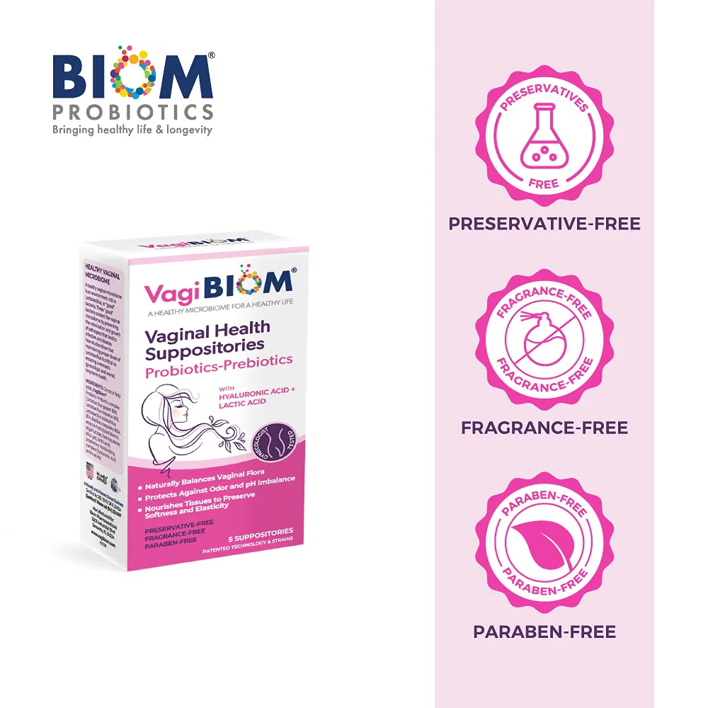 VagiBiom Lactobacillus Suppository: Microbiome Flora balance and Odor Control Regimen; Balance and Nourishes Healthy Flora; Paraben-Free Preservative-Free - Image 5