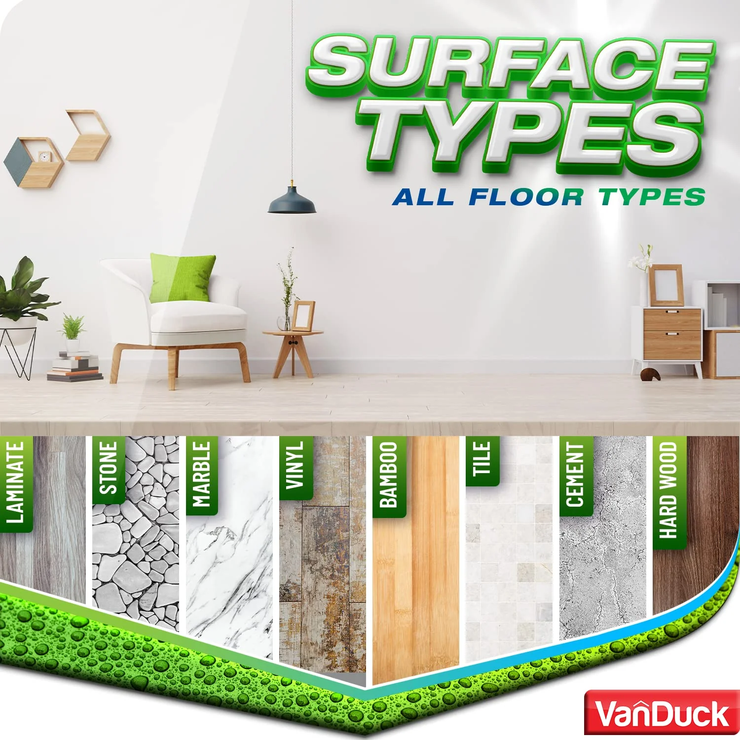 VanDuck Microfiber Cleaning Pads Compatible with Bona Mop (12 Pack) - Microfiber Mop Pads for Hardwood Floor for 18 Inch - Image 3