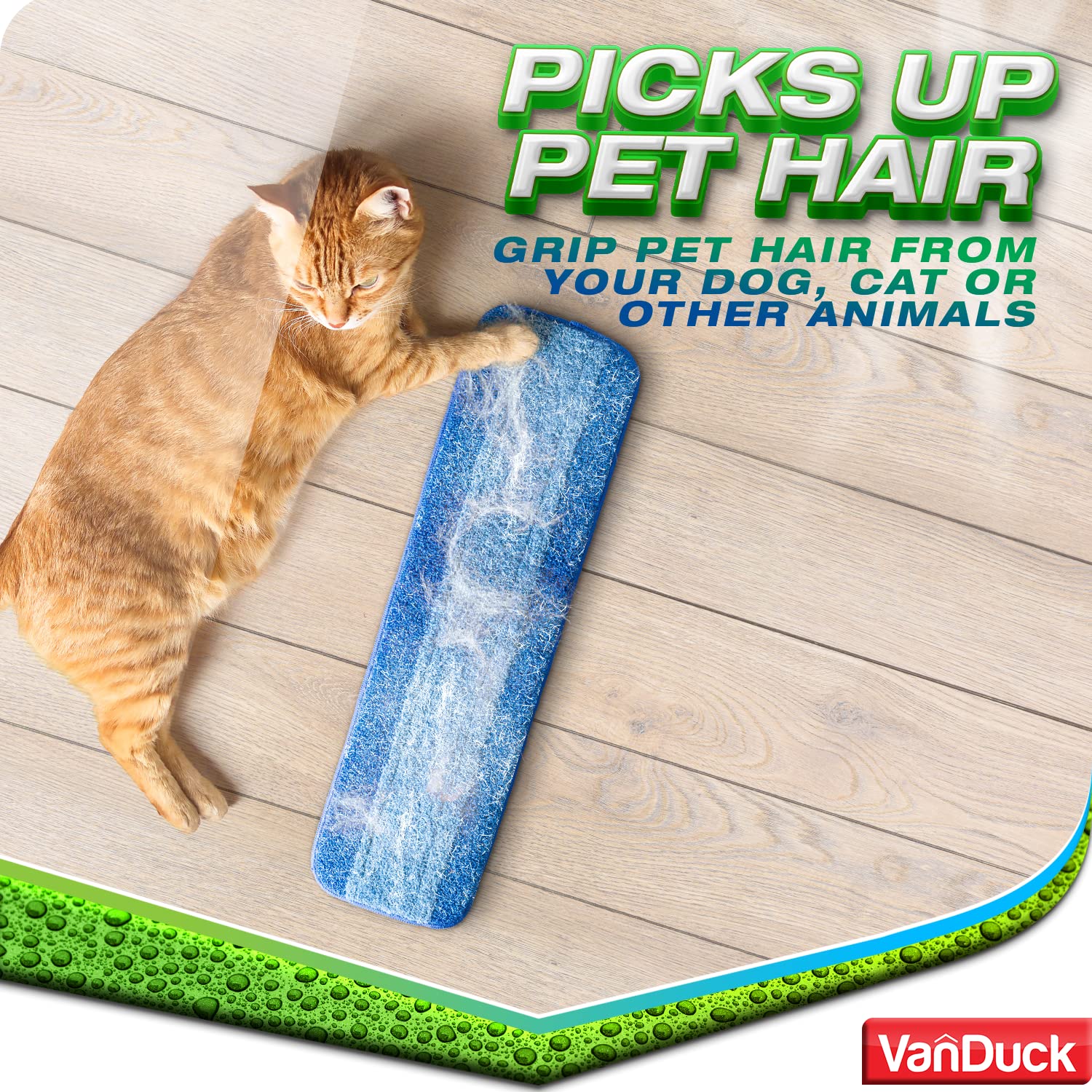 VanDuck Microfiber Cleaning Pads Compatible with Bona Mop (12 Pack) - Microfiber Mop Pads for Hardwood Floor for 18 Inch - Image 5