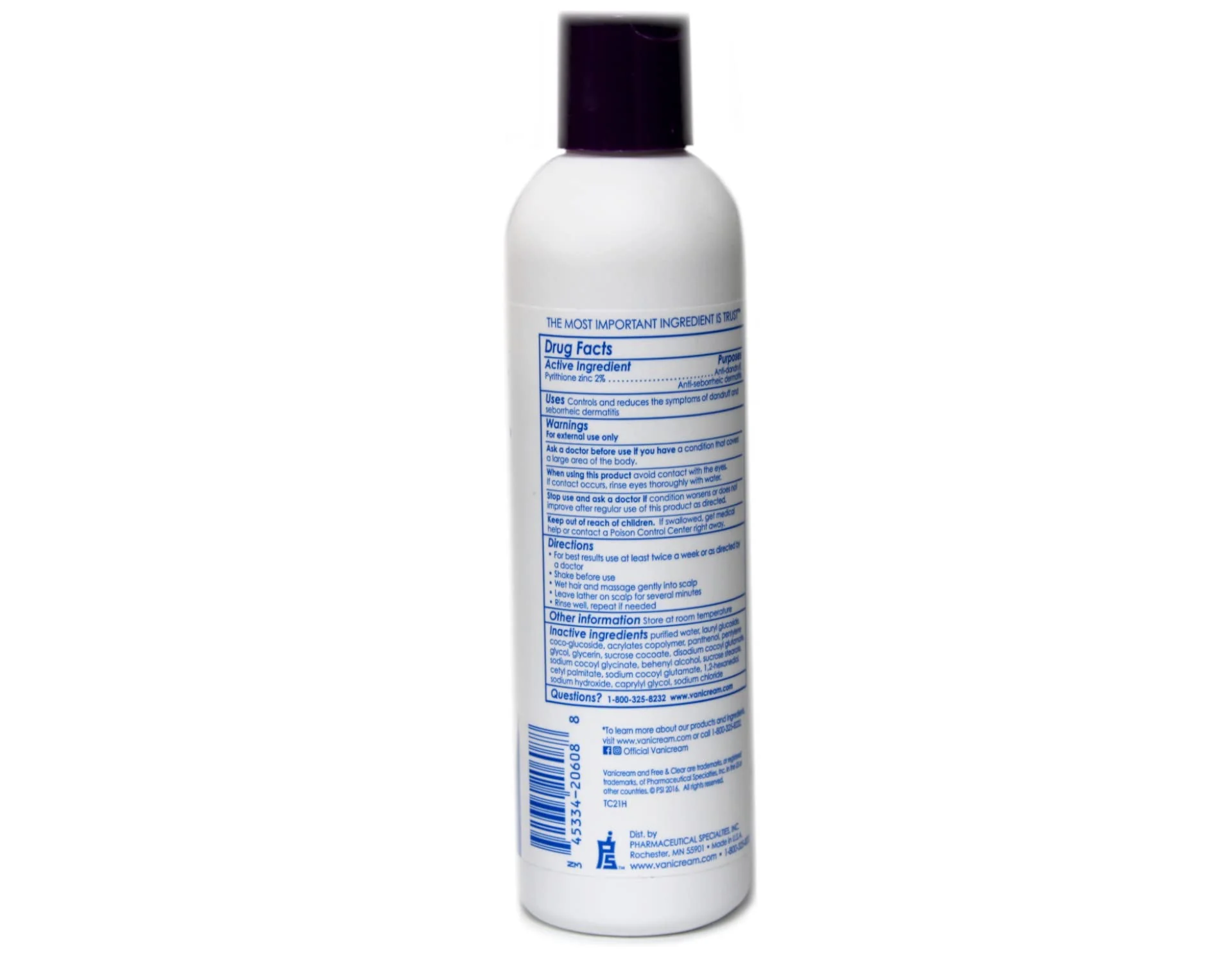 Vanicream Anti-Dandruff Shampoo 8oz - Image 2